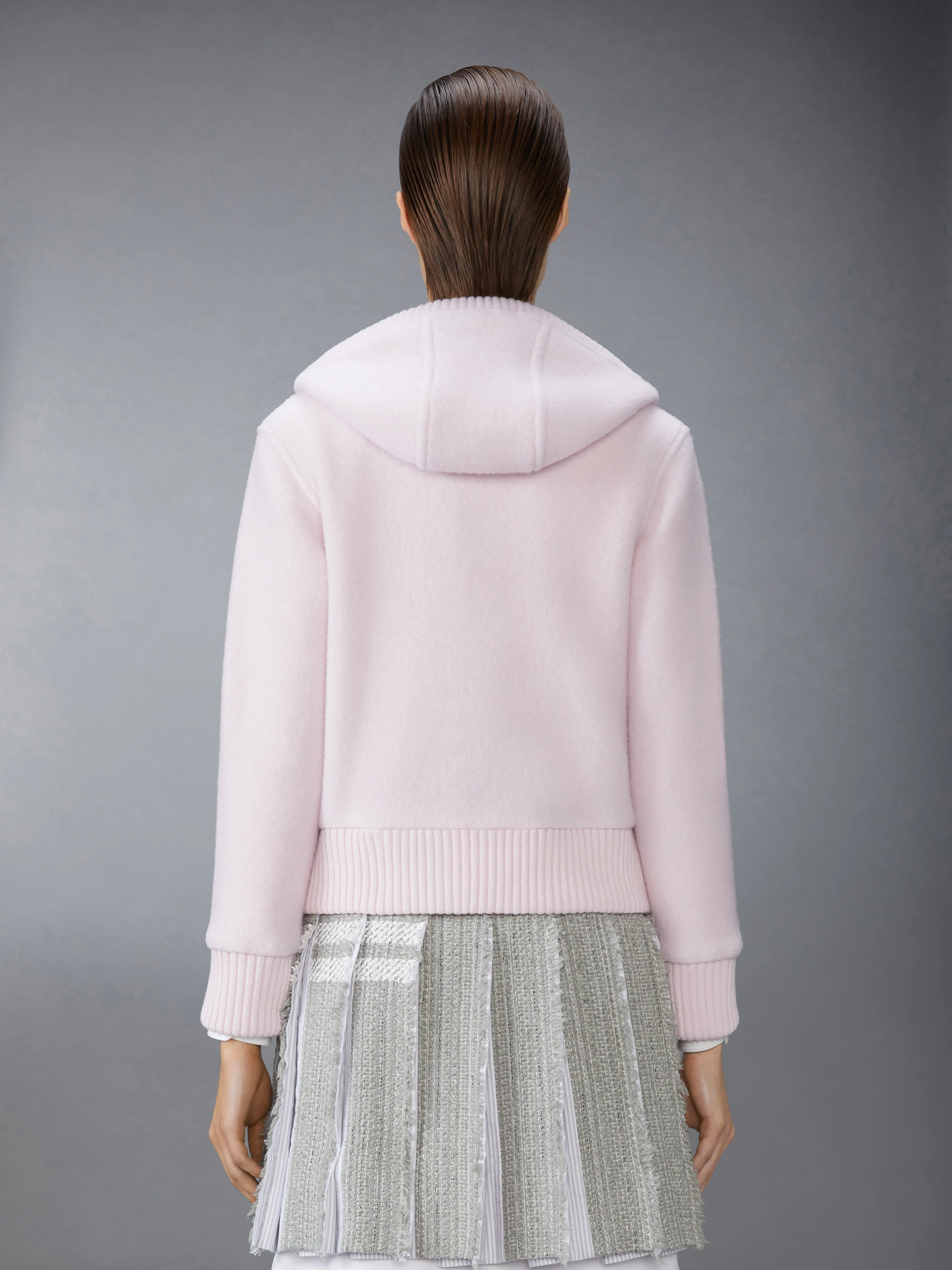 WOOL FLEECE ZIP UP HOODIE sold by Thom Browne product image thumbnail 2