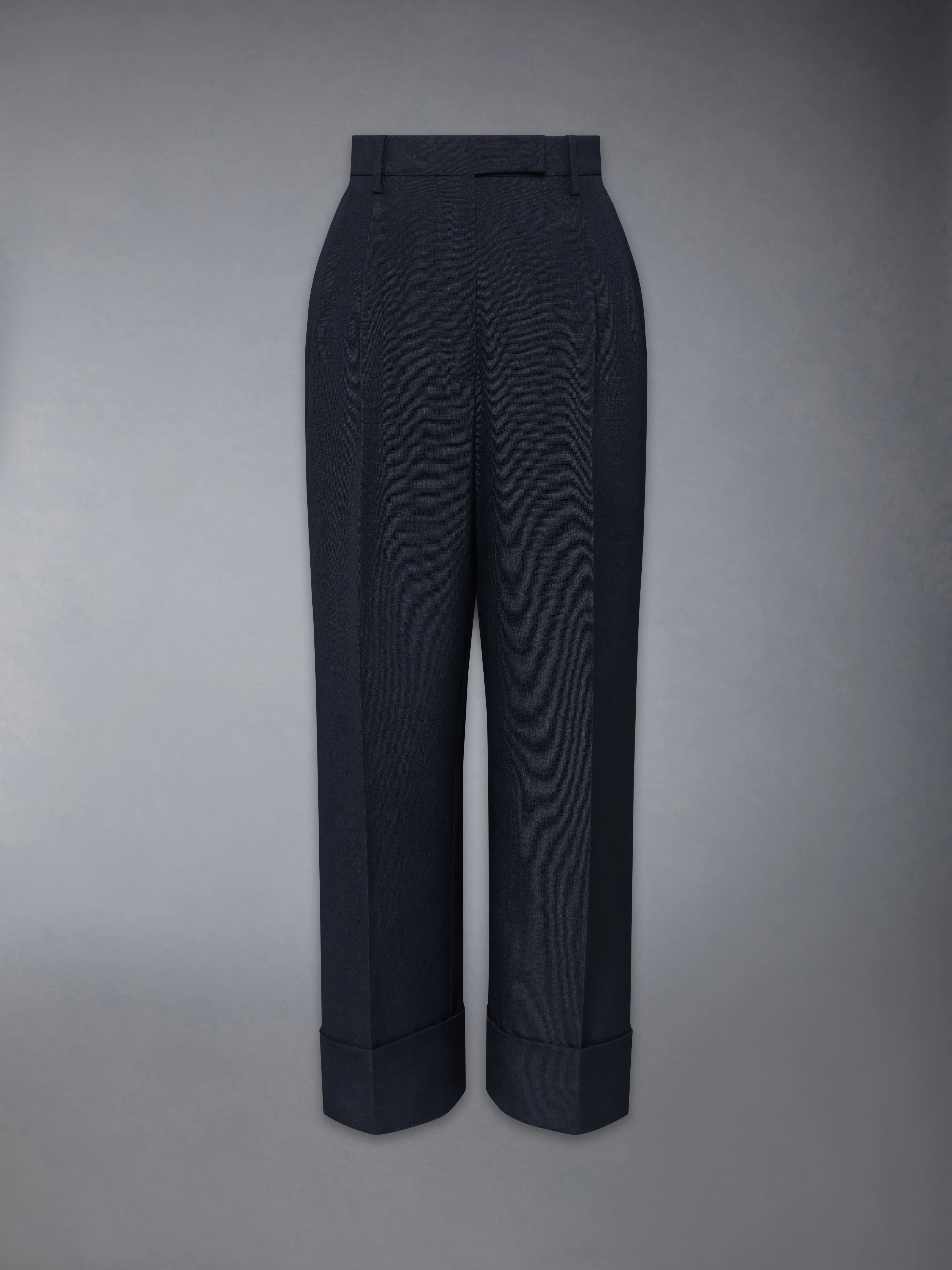 SCHOOL UNIFORM PLAIN WEAVE DOUBLE PLEAT TROUSER sold by Thom Browne product image thumbnail 5