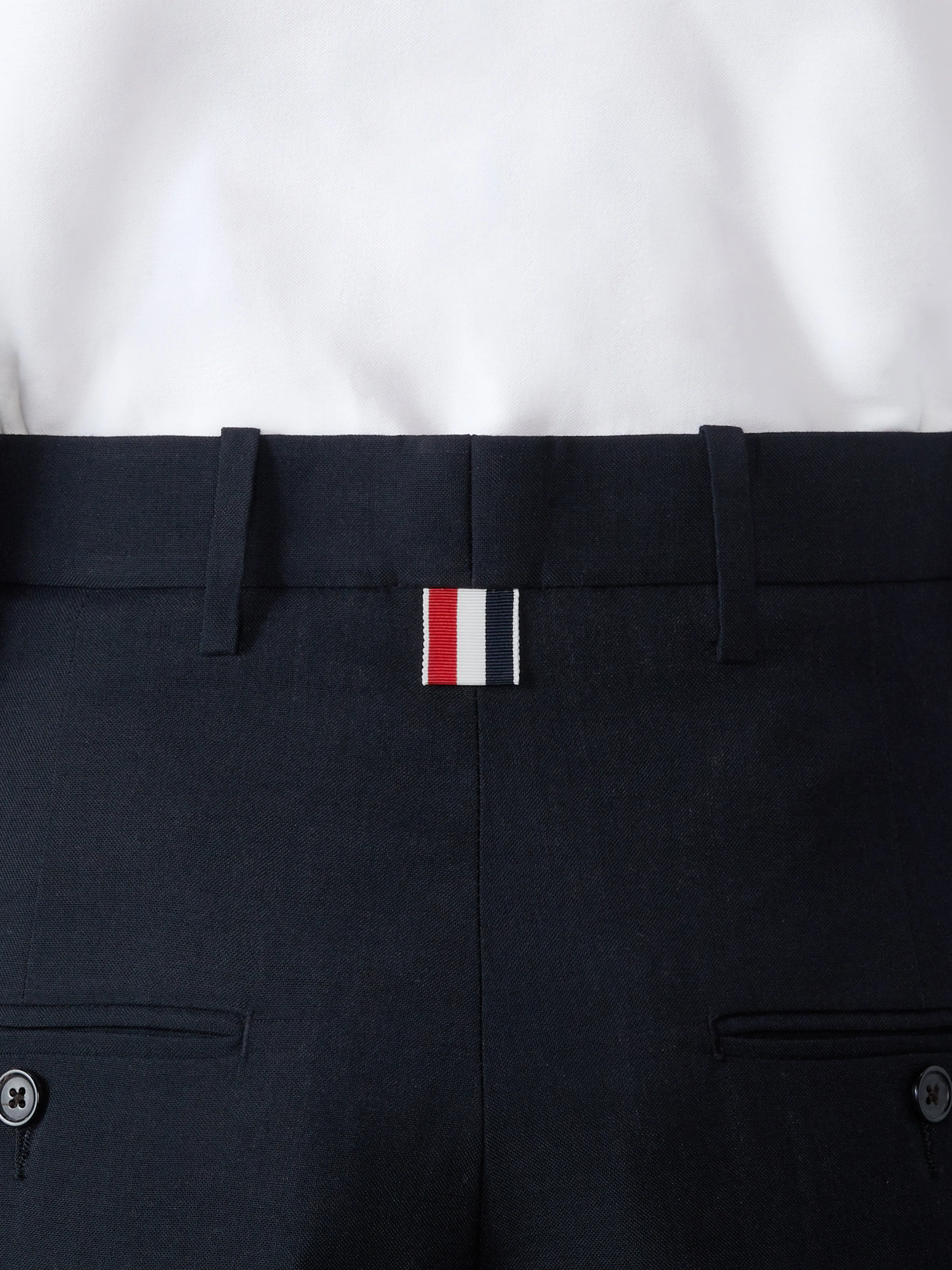 SCHOOL UNIFORM PLAIN WEAVE DOUBLE PLEAT TROUSER sold by Thom Browne product image thumbnail 4