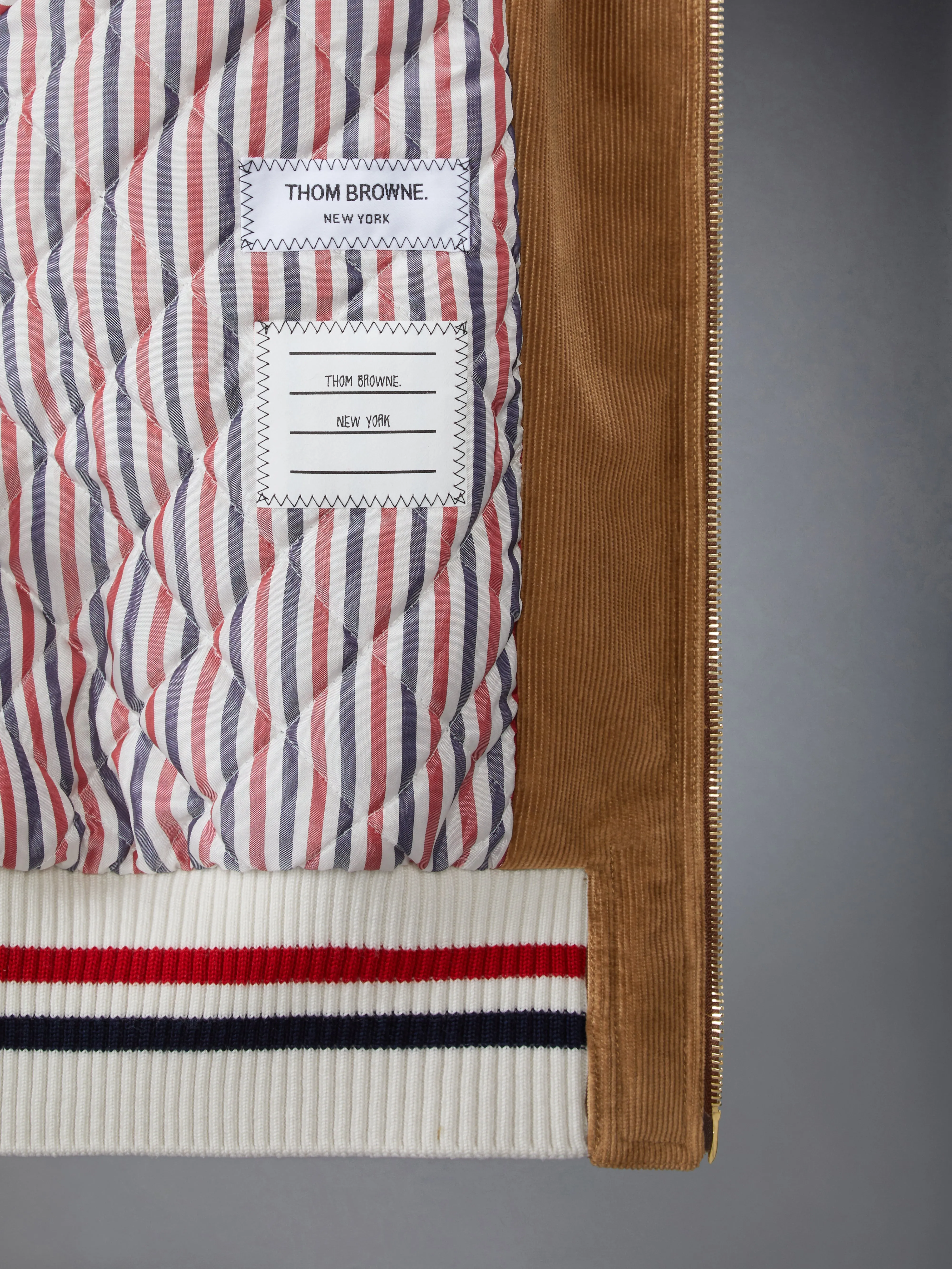 WALE CORDUROY DOWN FILLED CROPPED FLIGHT JACKET sold by Thom Browne product image thumbnail 4