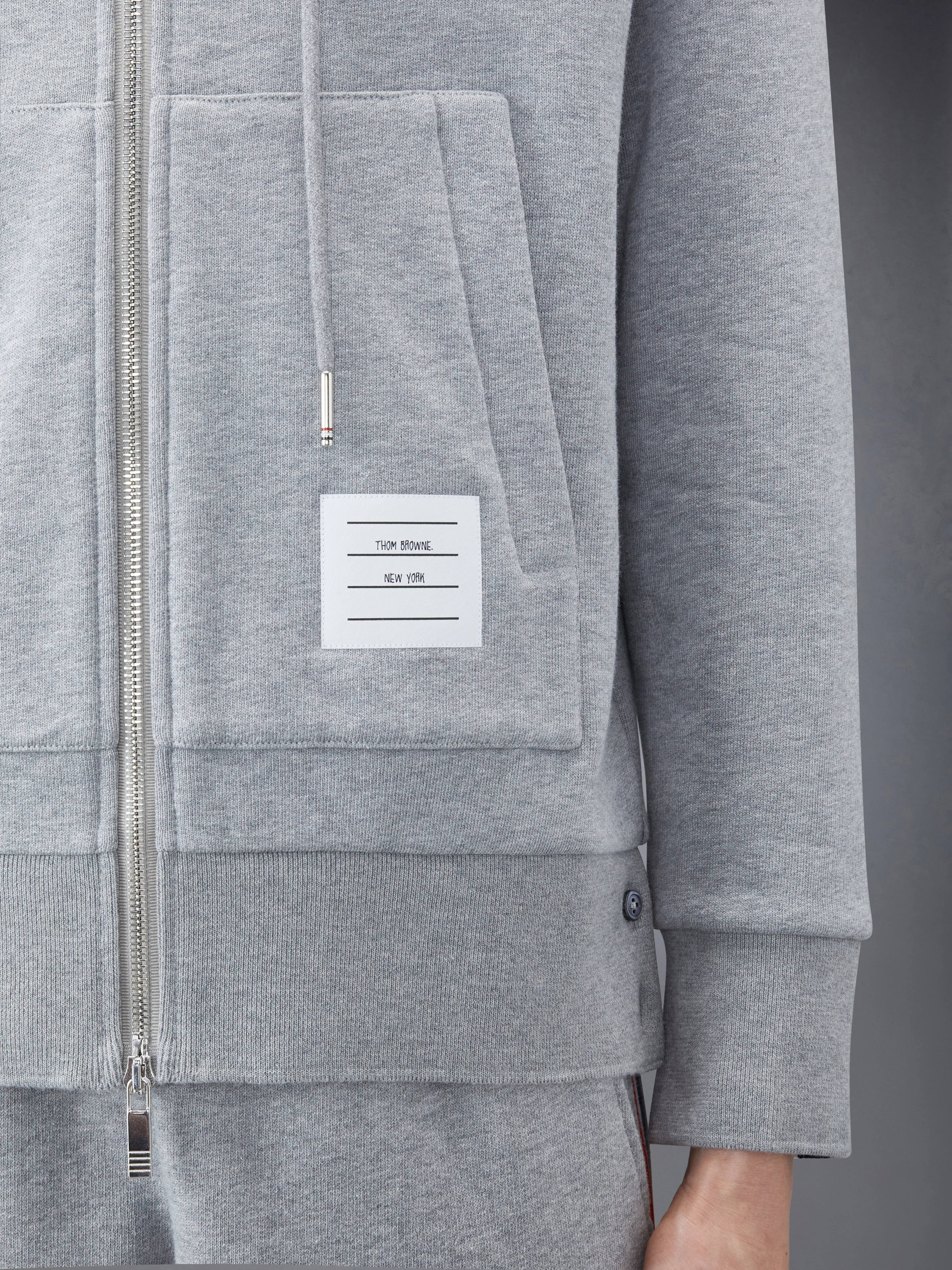 CLASSIC LOOPBACK RWB ZIP HOODIE sold by Thom Browne product image thumbnail 5