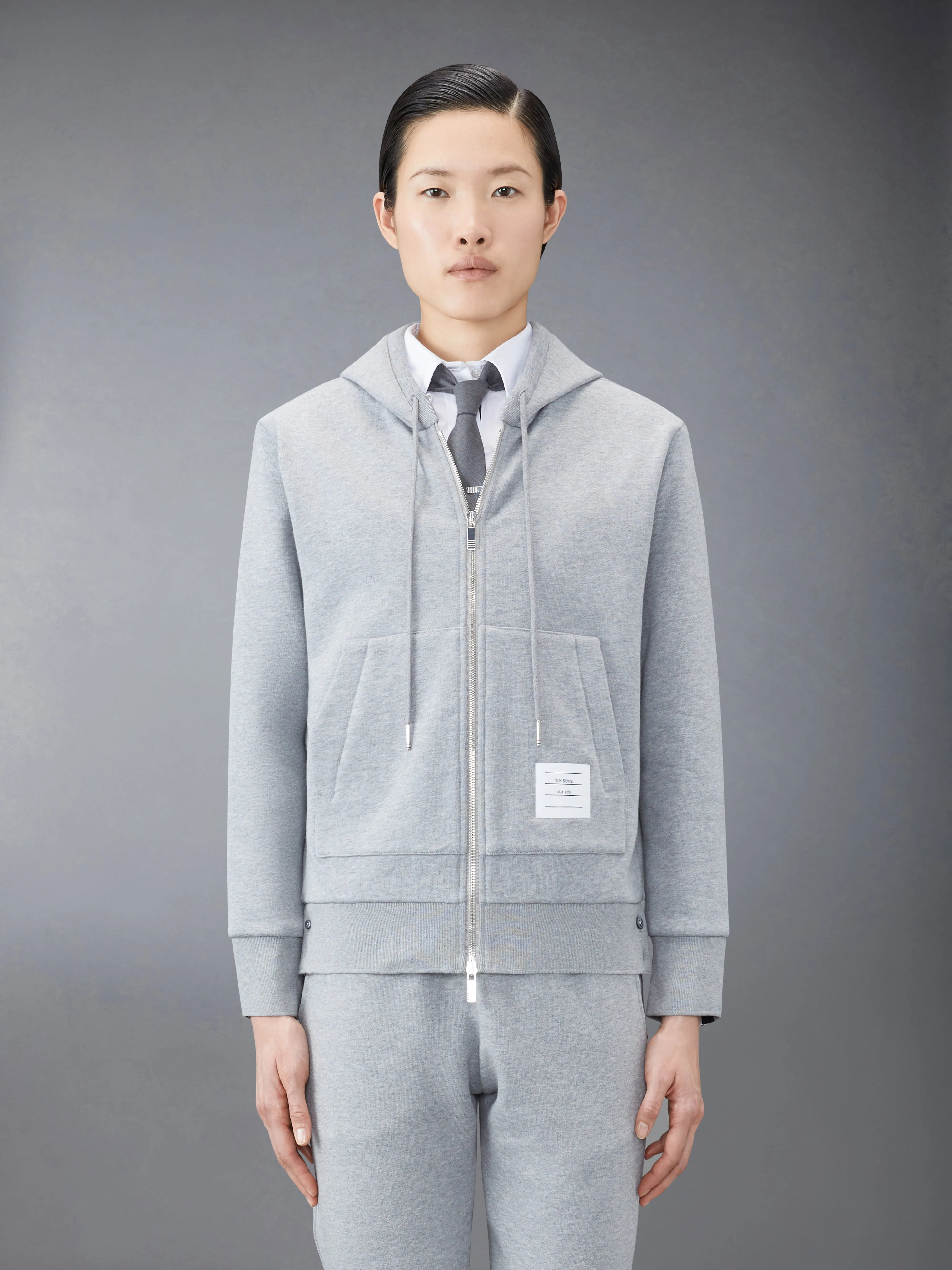 CLASSIC LOOPBACK RWB ZIP HOODIE sold by Thom Browne