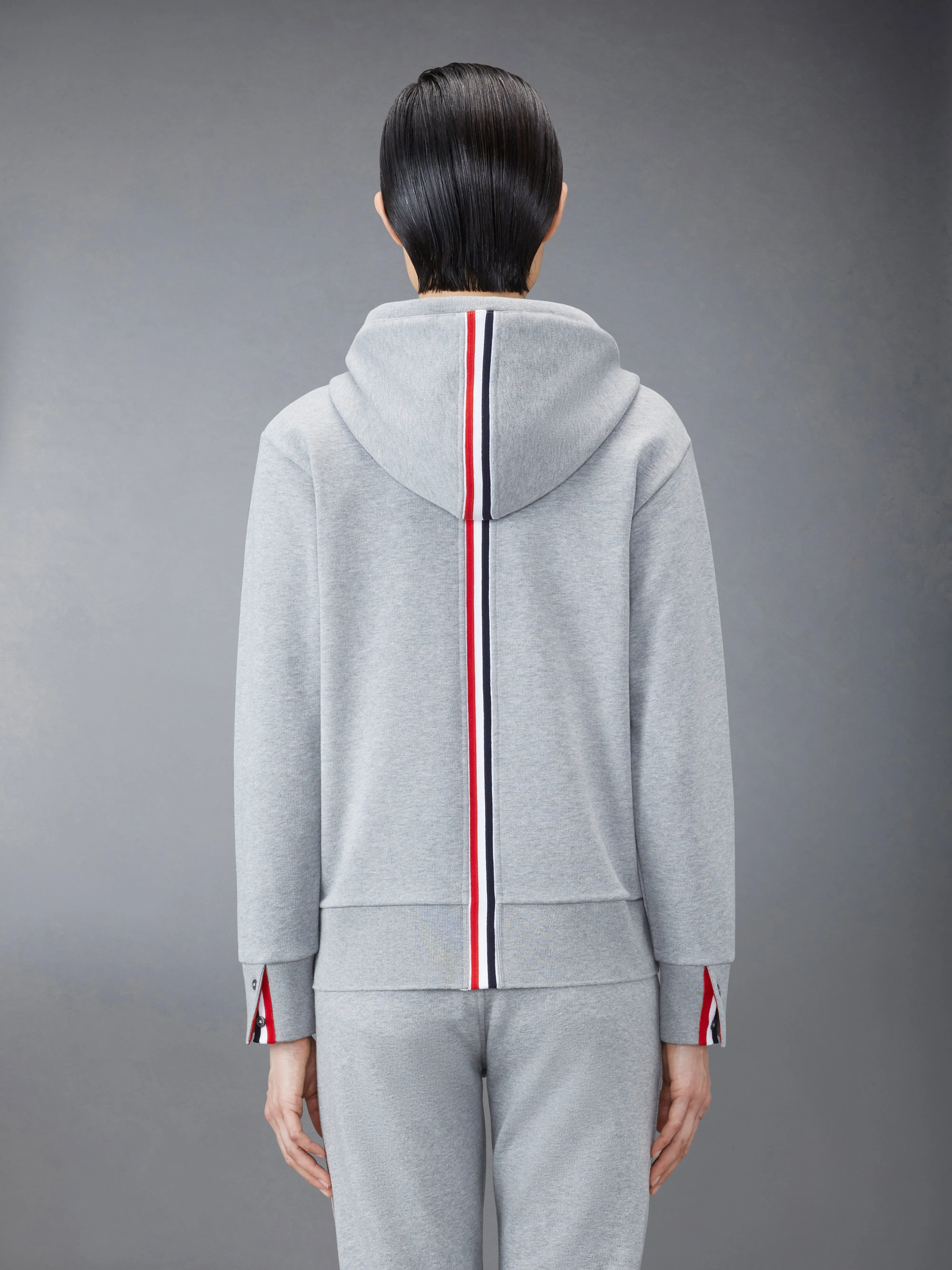 CLASSIC LOOPBACK RWB ZIP HOODIE sold by Thom Browne product image thumbnail 2