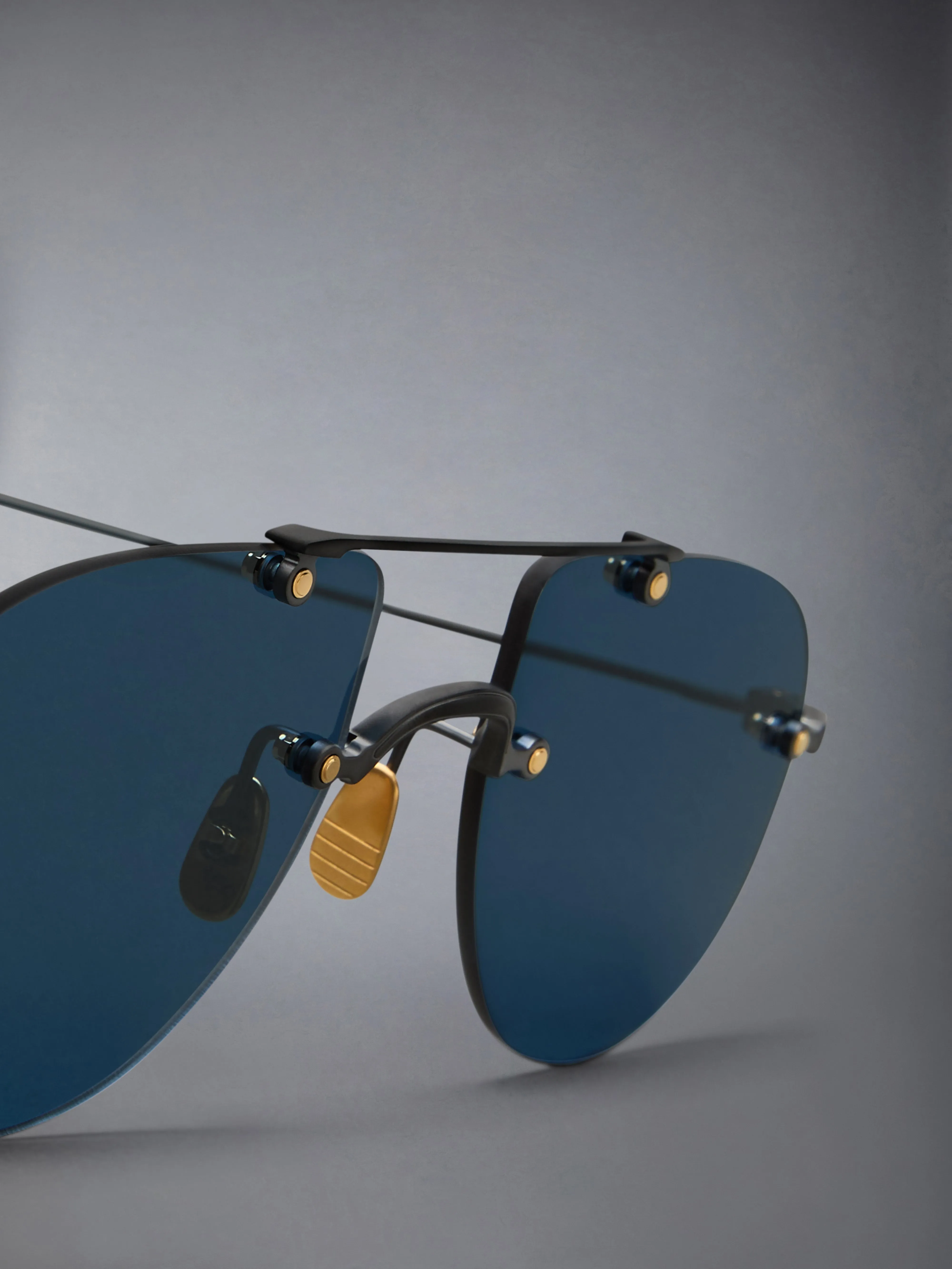 TITANIUM RIMLESS AVIATOR SUNGLASSES sold by Thom Browne product image thumbnail 3
