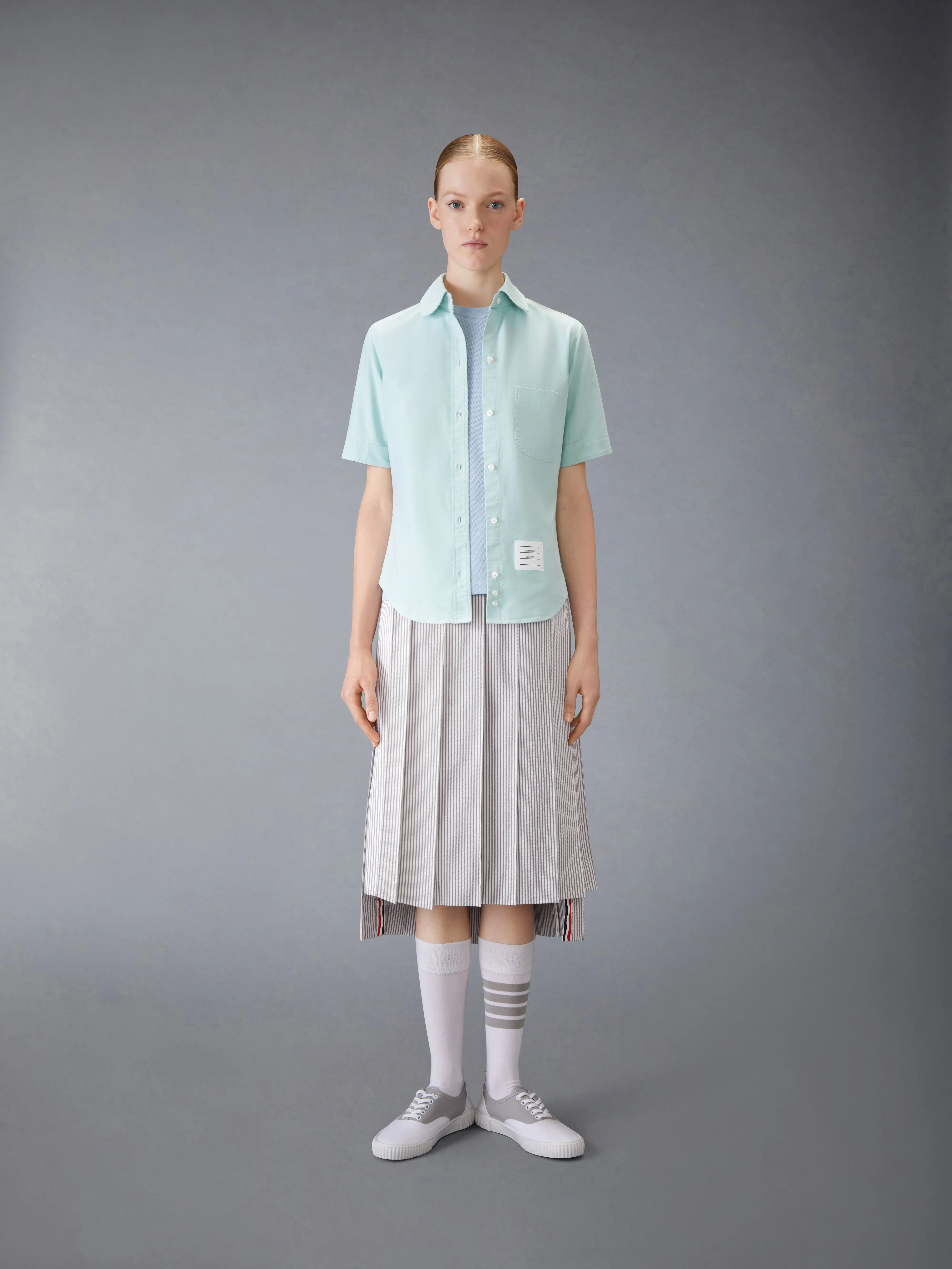 CLASSIC PIQUE 4-BAR TEE sold by Thom Browne product image thumbnail 3