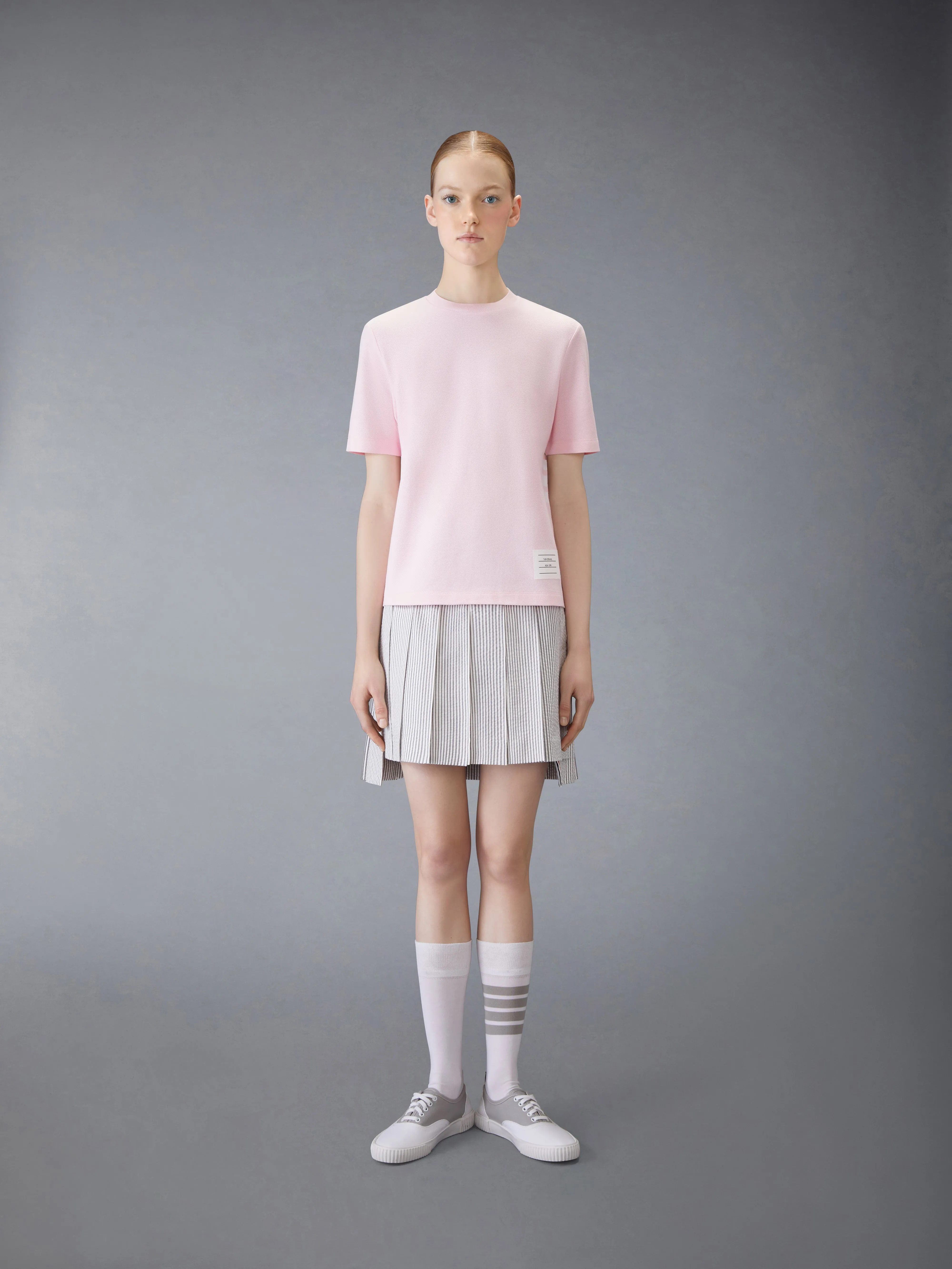 CLASSIC PIQUE 4-BAR TEE sold by Thom Browne product image thumbnail 4