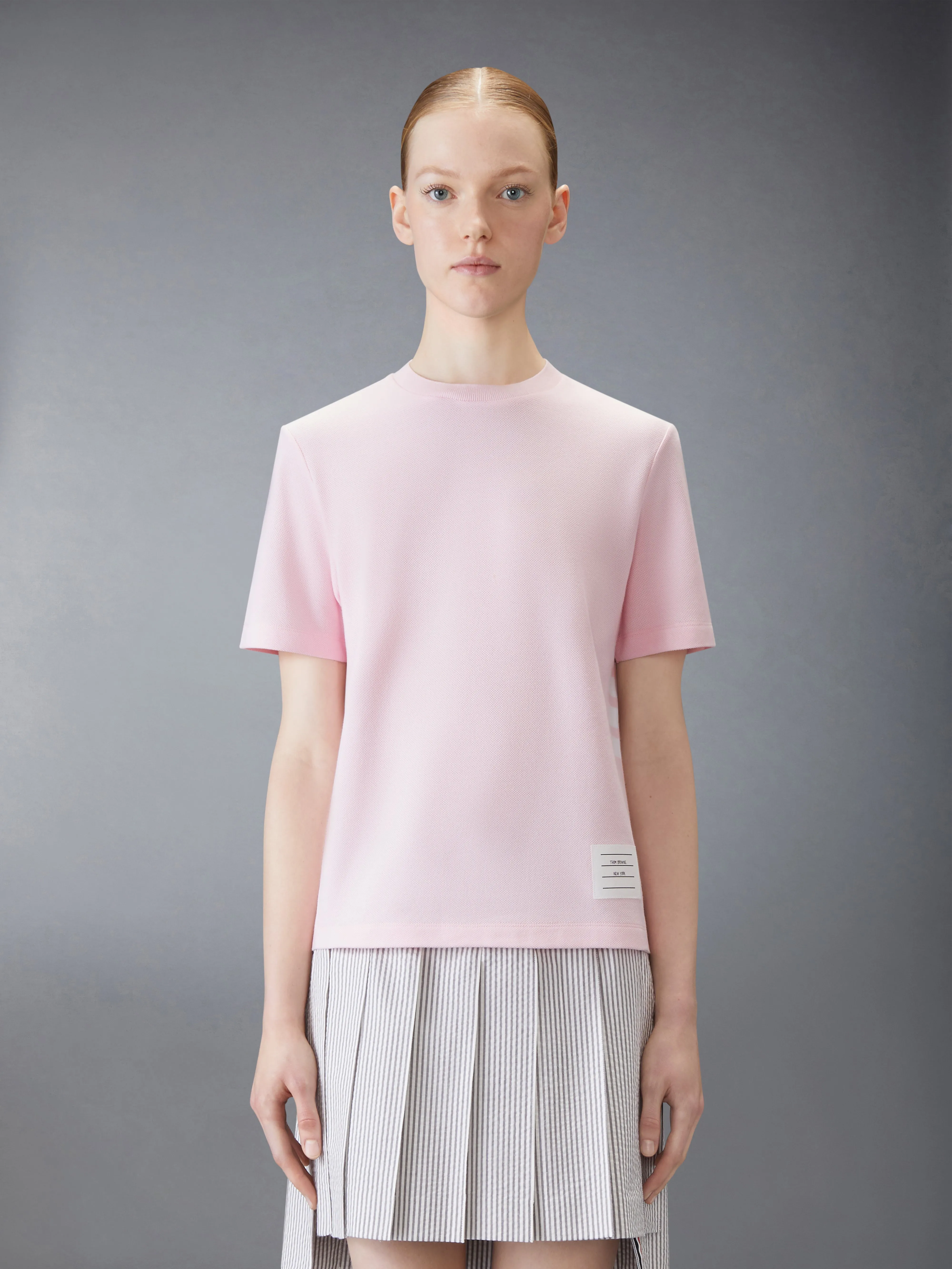 CLASSIC PIQUE 4-BAR TEE sold by Thom Browne