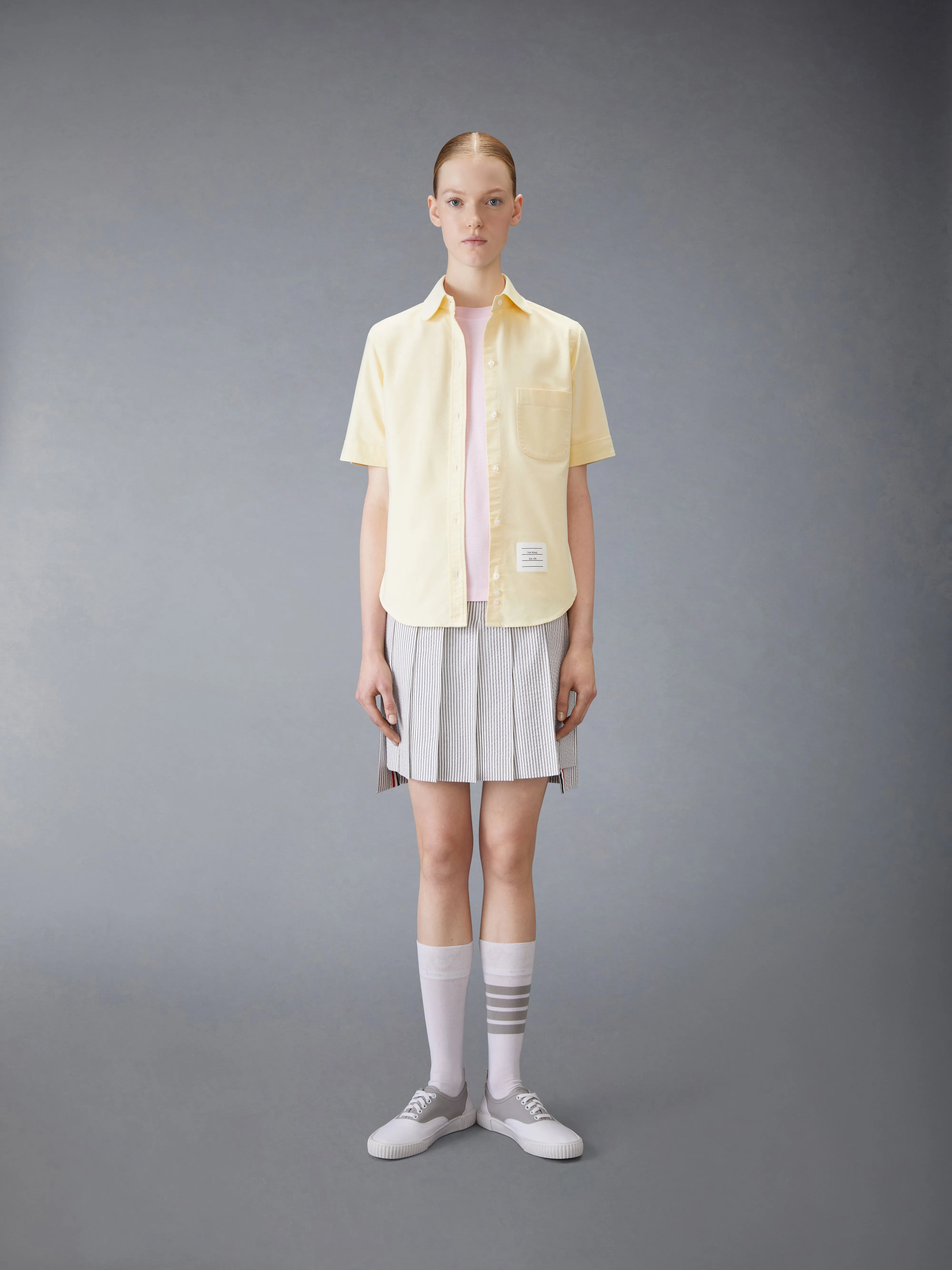 CLASSIC PIQUE 4-BAR TEE sold by Thom Browne product image thumbnail 3