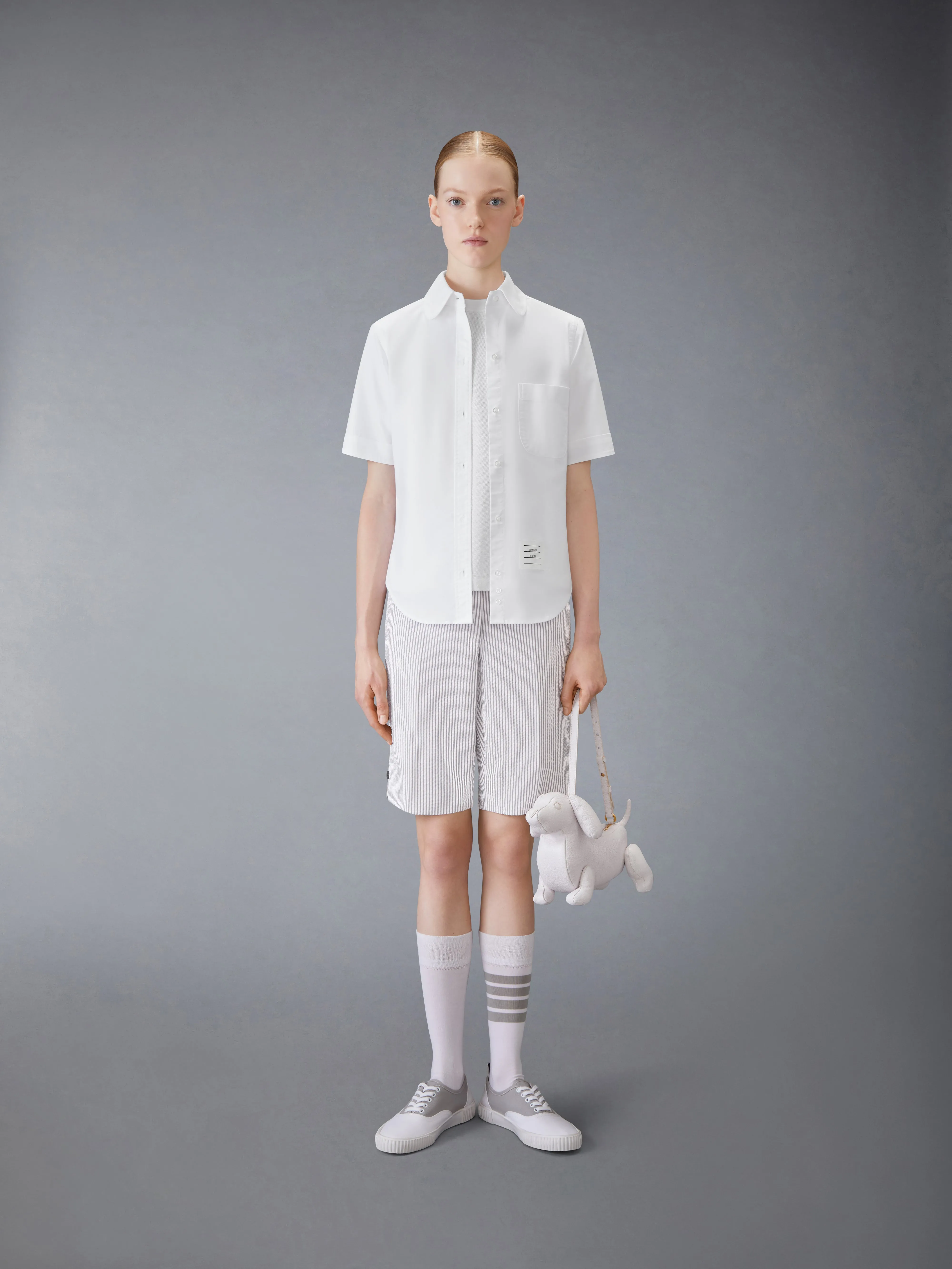 CLASSIC PIQUE 4-BAR TEE sold by Thom Browne product image thumbnail 3