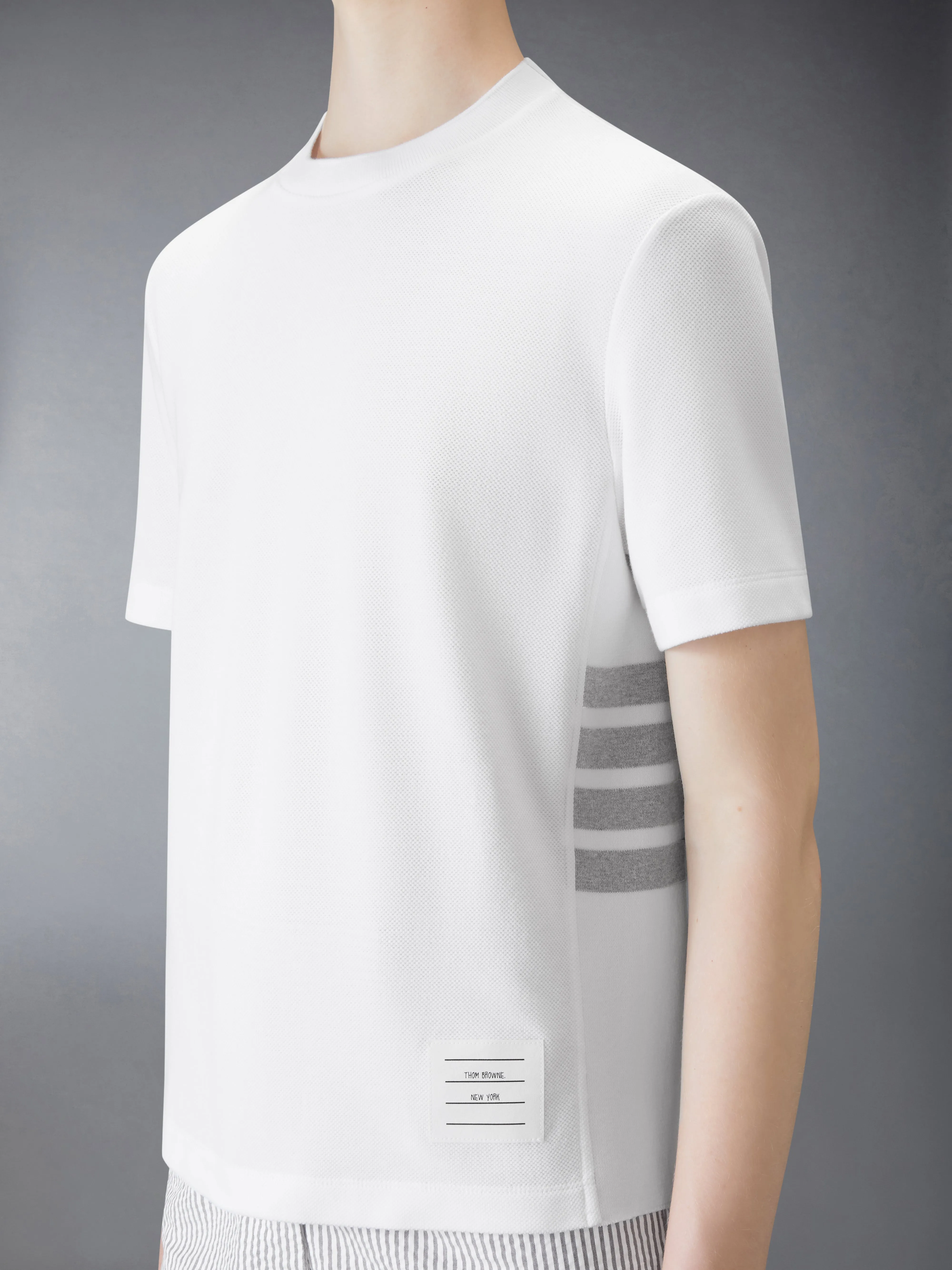 CLASSIC PIQUE 4-BAR TEE sold by Thom Browne product image thumbnail 5