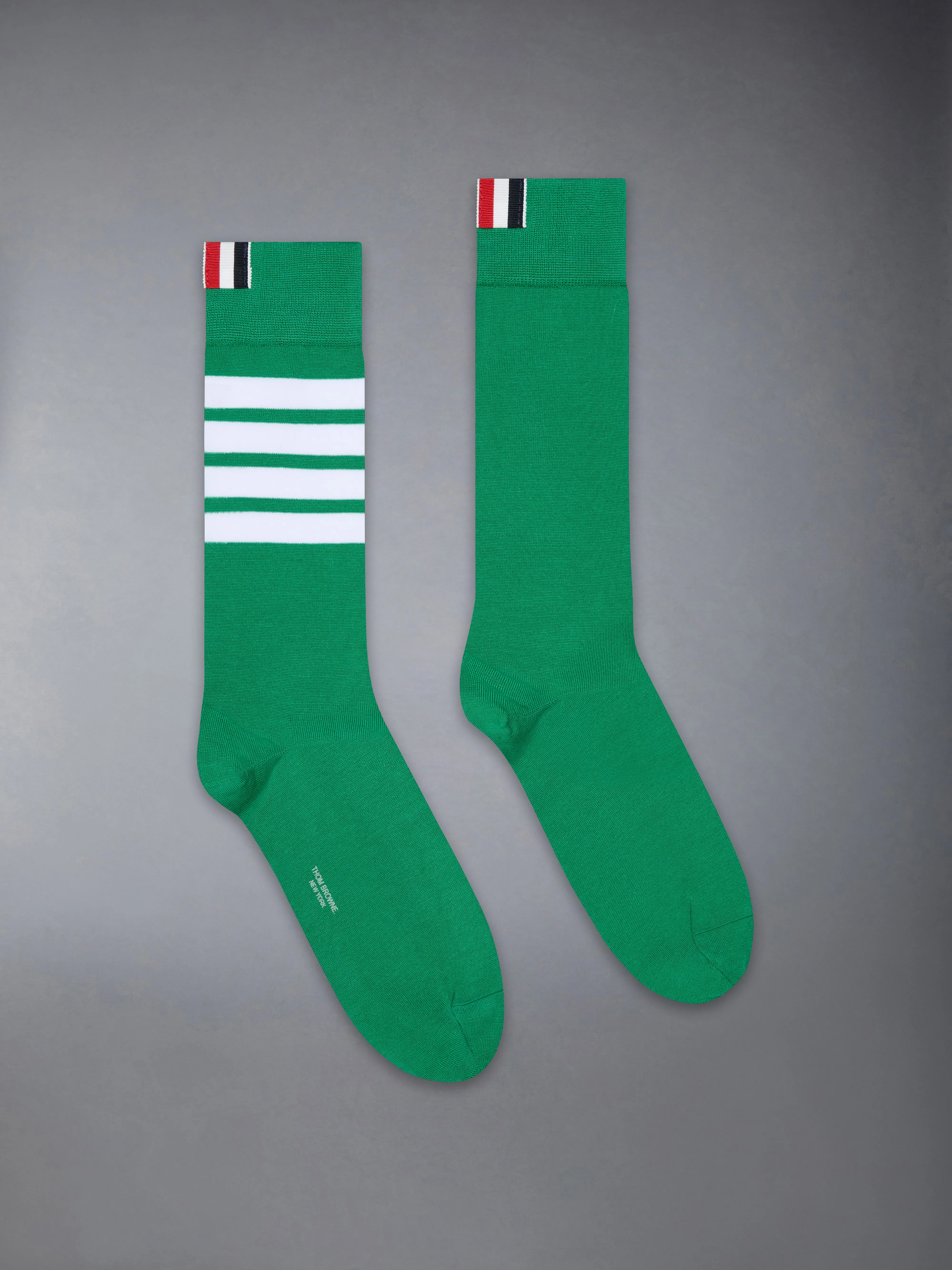 COTTON 4-BAR MID CALF SOCK sold by Thom Browne