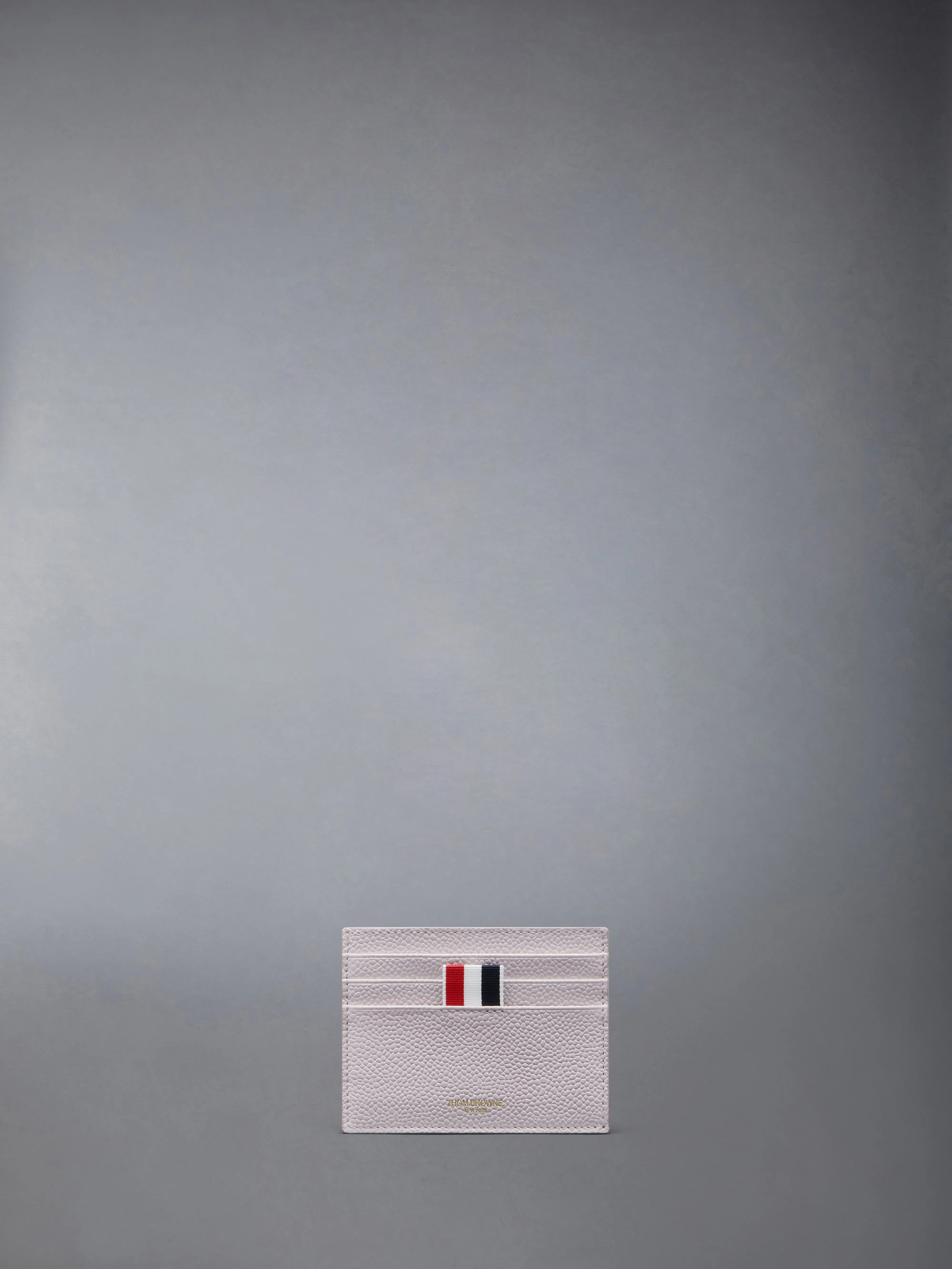 PEBBLE GRAIN NOTE COMPARTMENT CARD HOLDER sold by Thom Browne