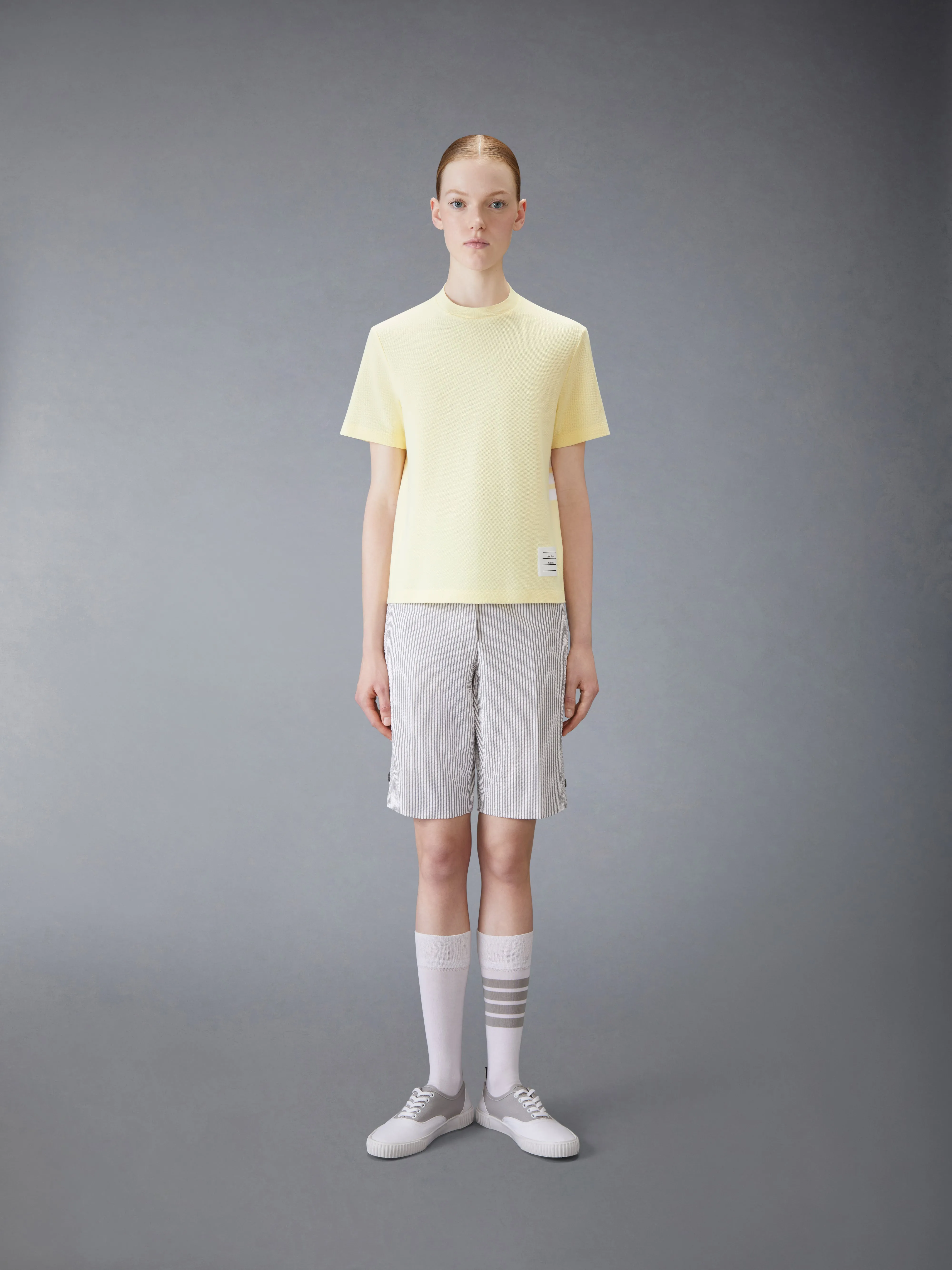 CLASSIC PIQUE 4-BAR TEE sold by Thom Browne product image thumbnail 4