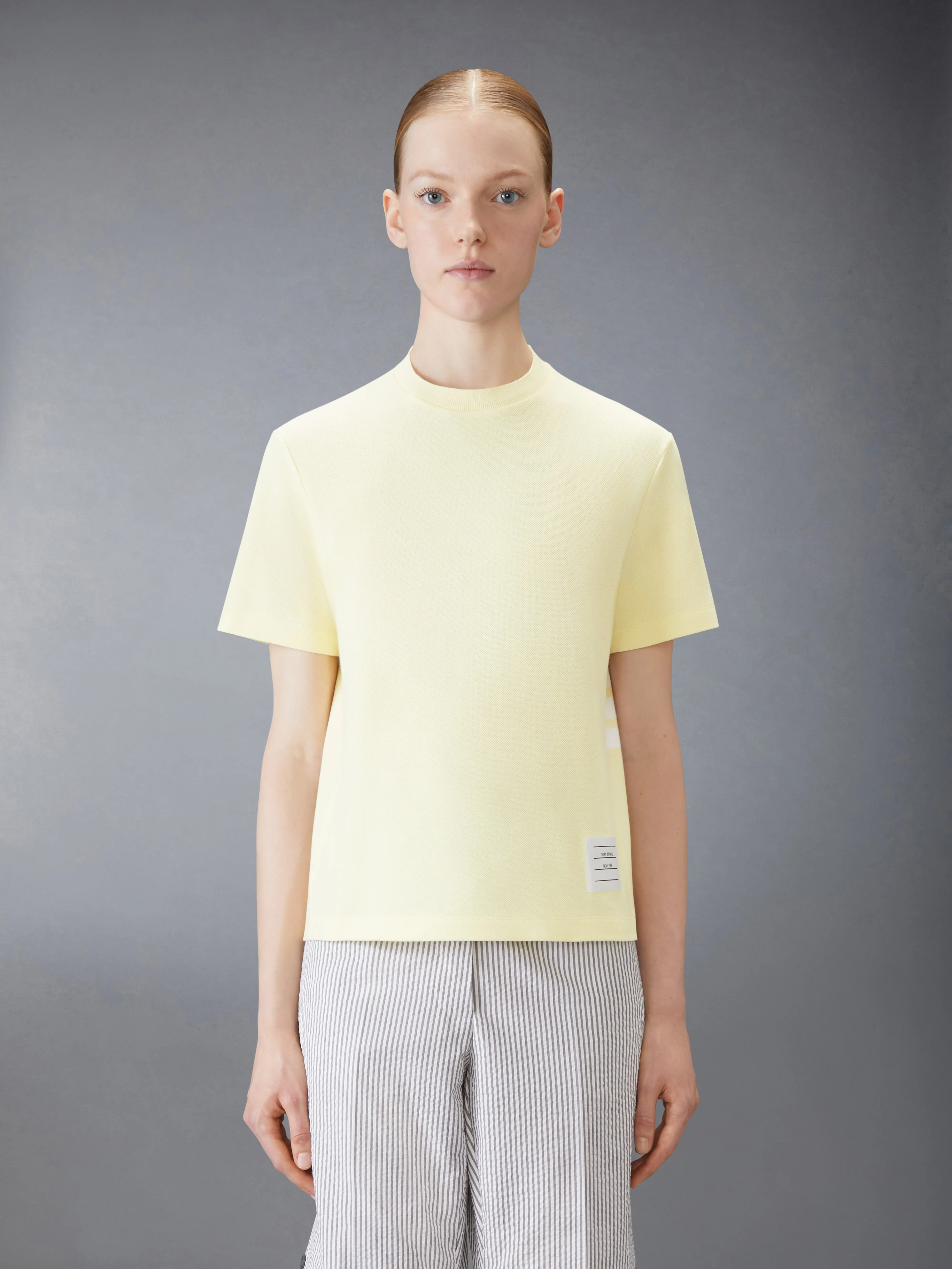 CLASSIC PIQUE 4-BAR TEE sold by Thom Browne