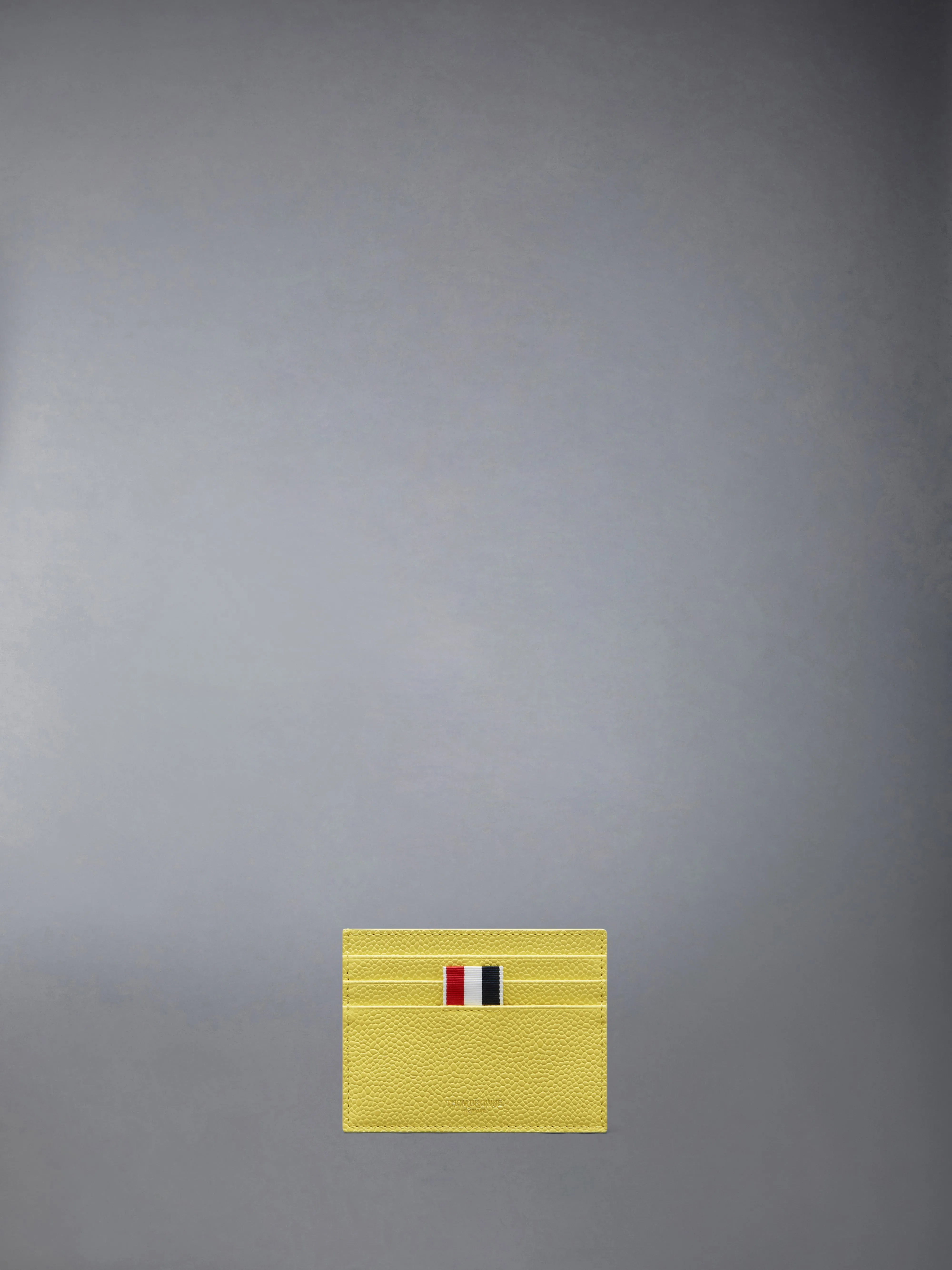 PEBBLE GRAIN NOTE COMPARTMENT CARD HOLDER sold by Thom Browne