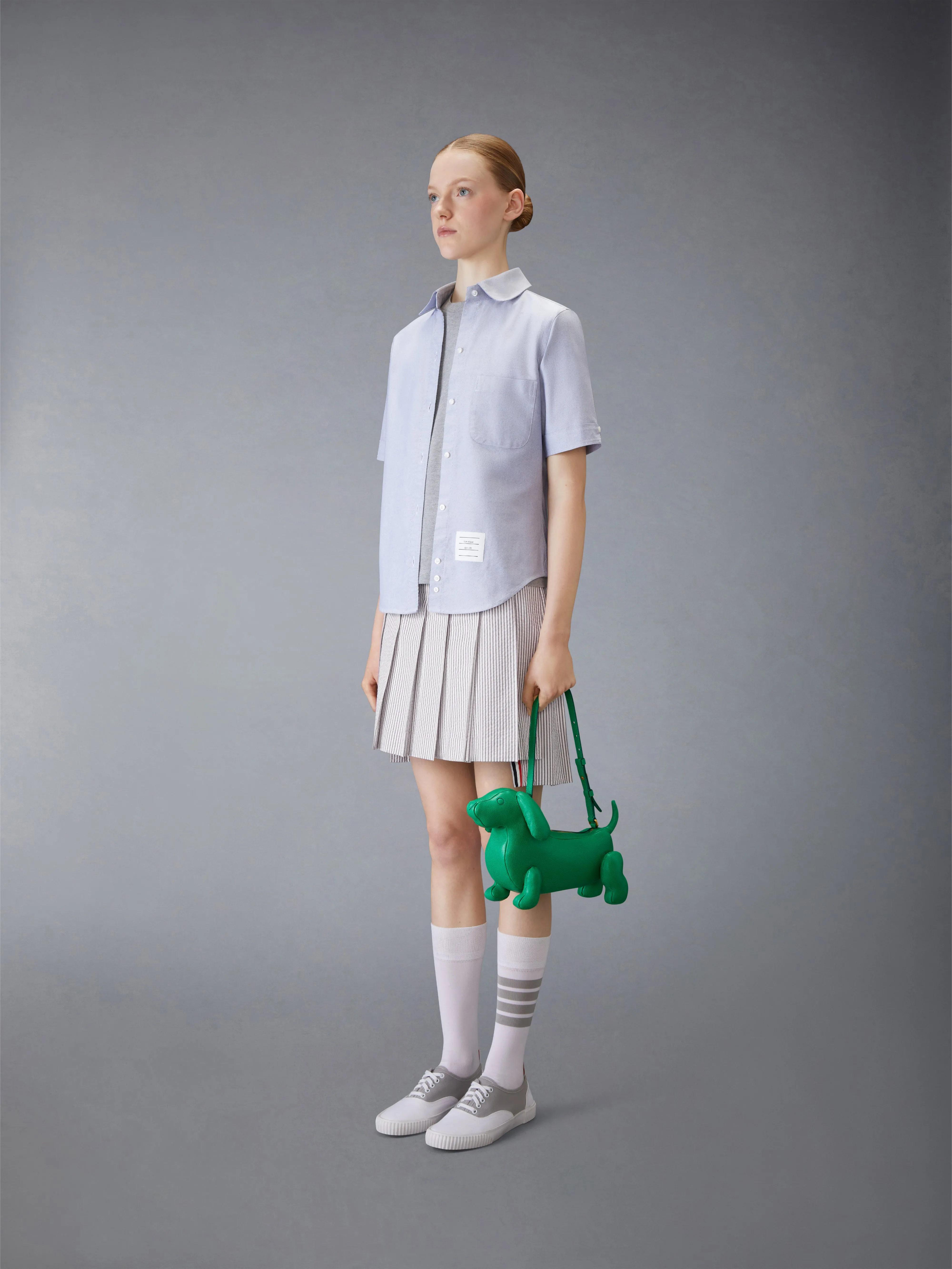 PEBBLE GRAIN HECTOR BAGUETTE BAG sold by Thom Browne product image thumbnail 4