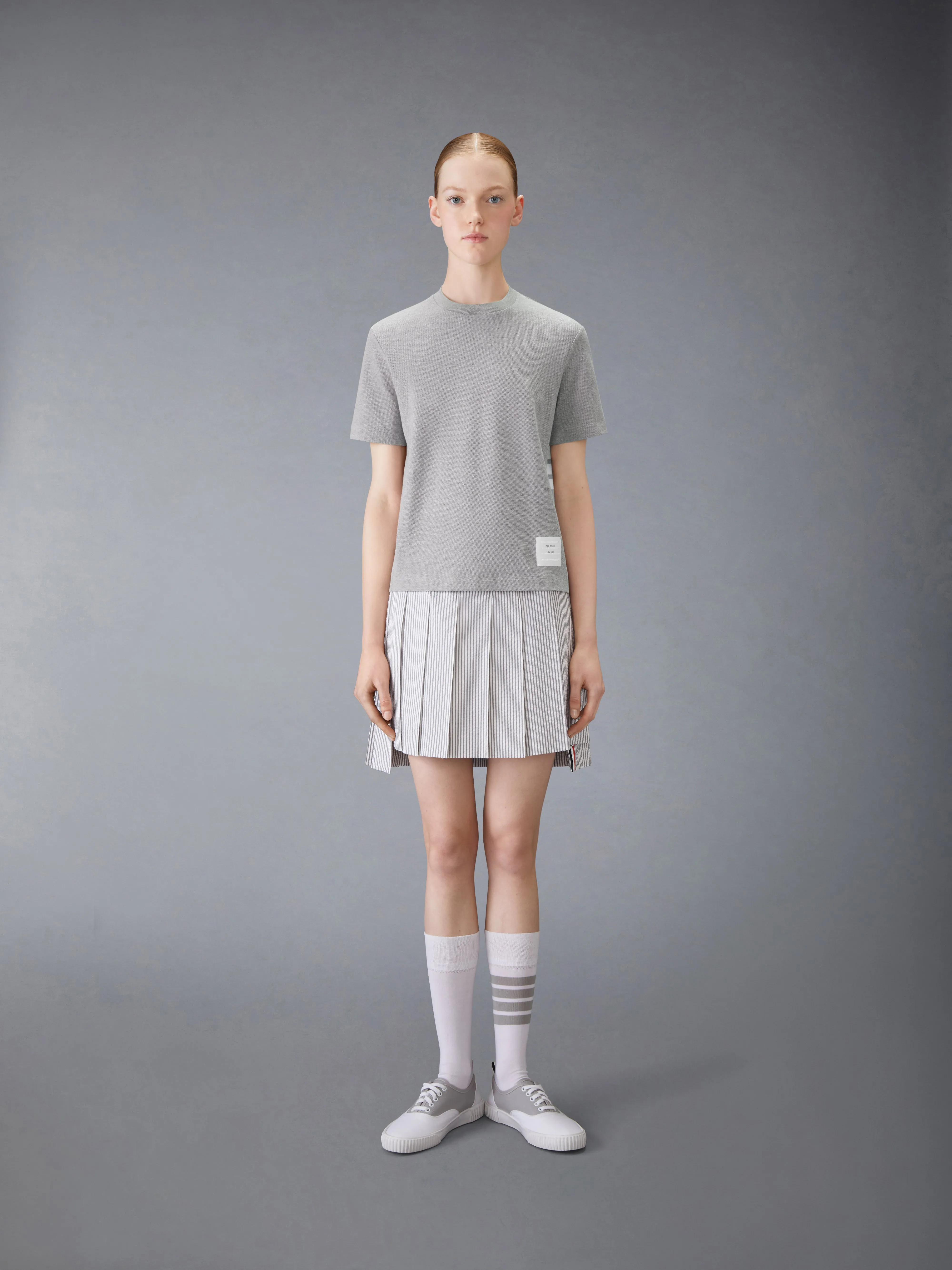 CLASSIC PIQUE 4-BAR TEE sold by Thom Browne product image thumbnail 4