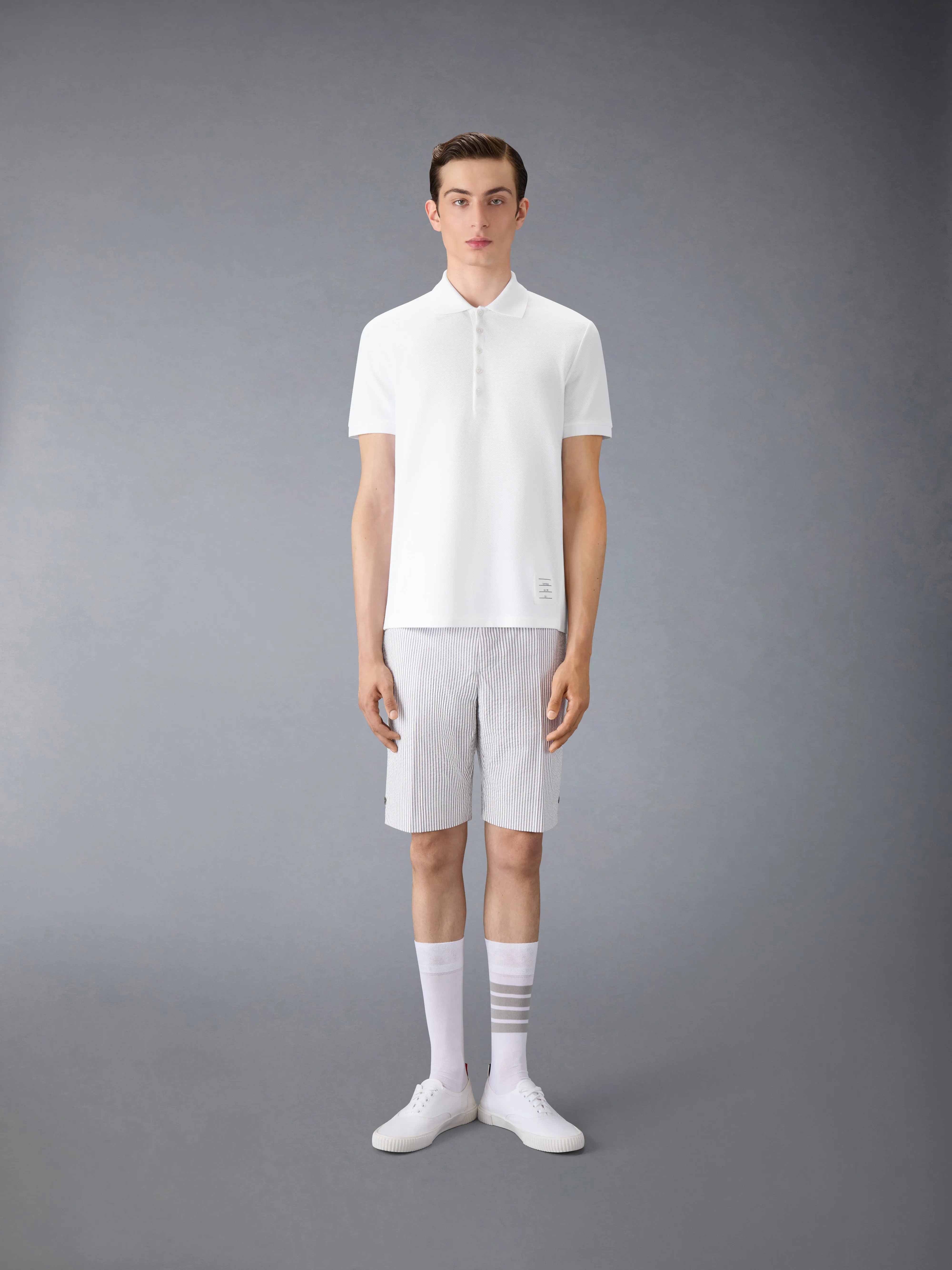 CLASSIC PIQUE 4-BAR POLO sold by Thom Browne product image thumbnail 5