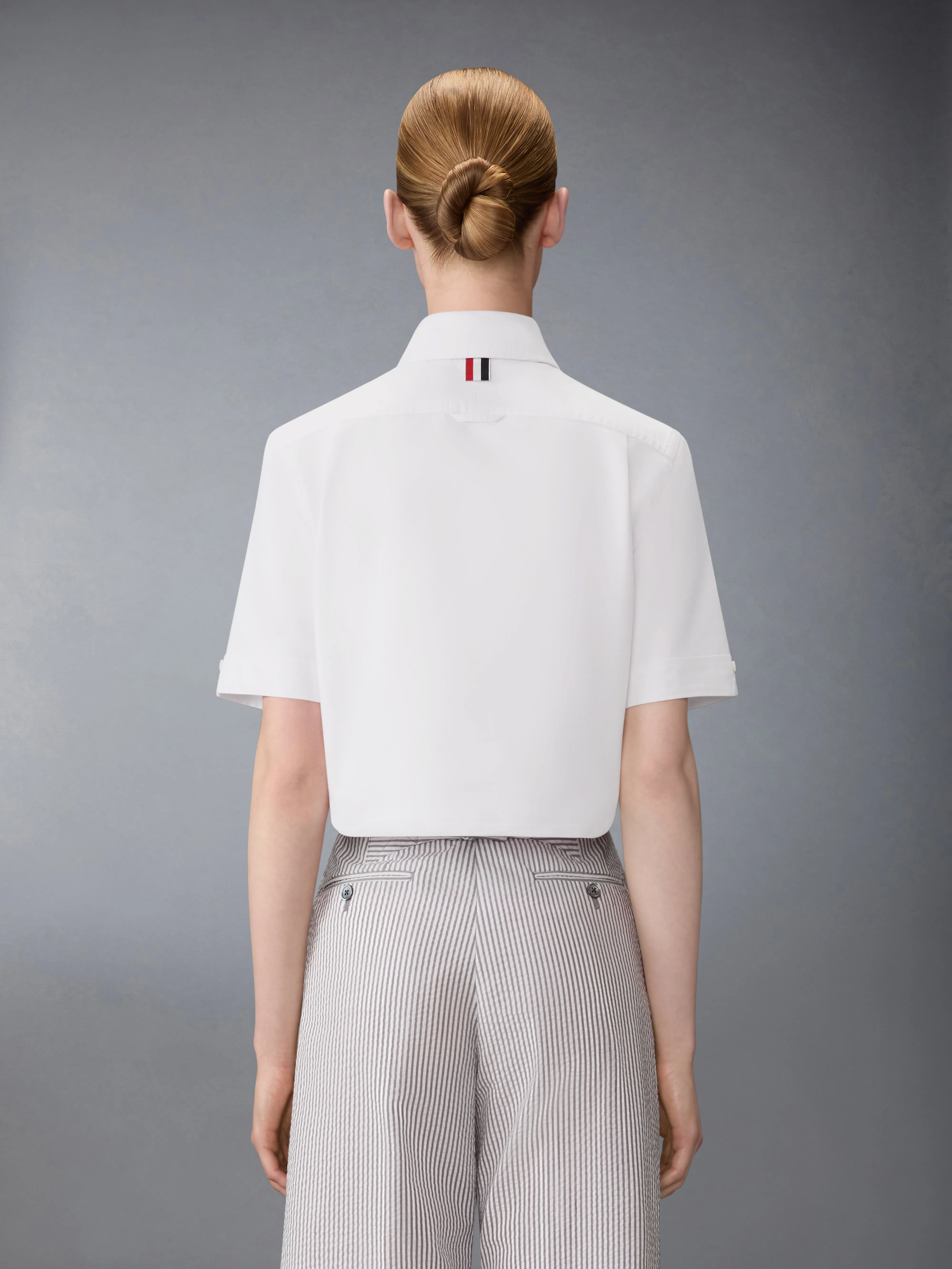 OXFORD CROPPED SHORT SLEEVE SHIRT sold by Thom Browne product image thumbnail 2