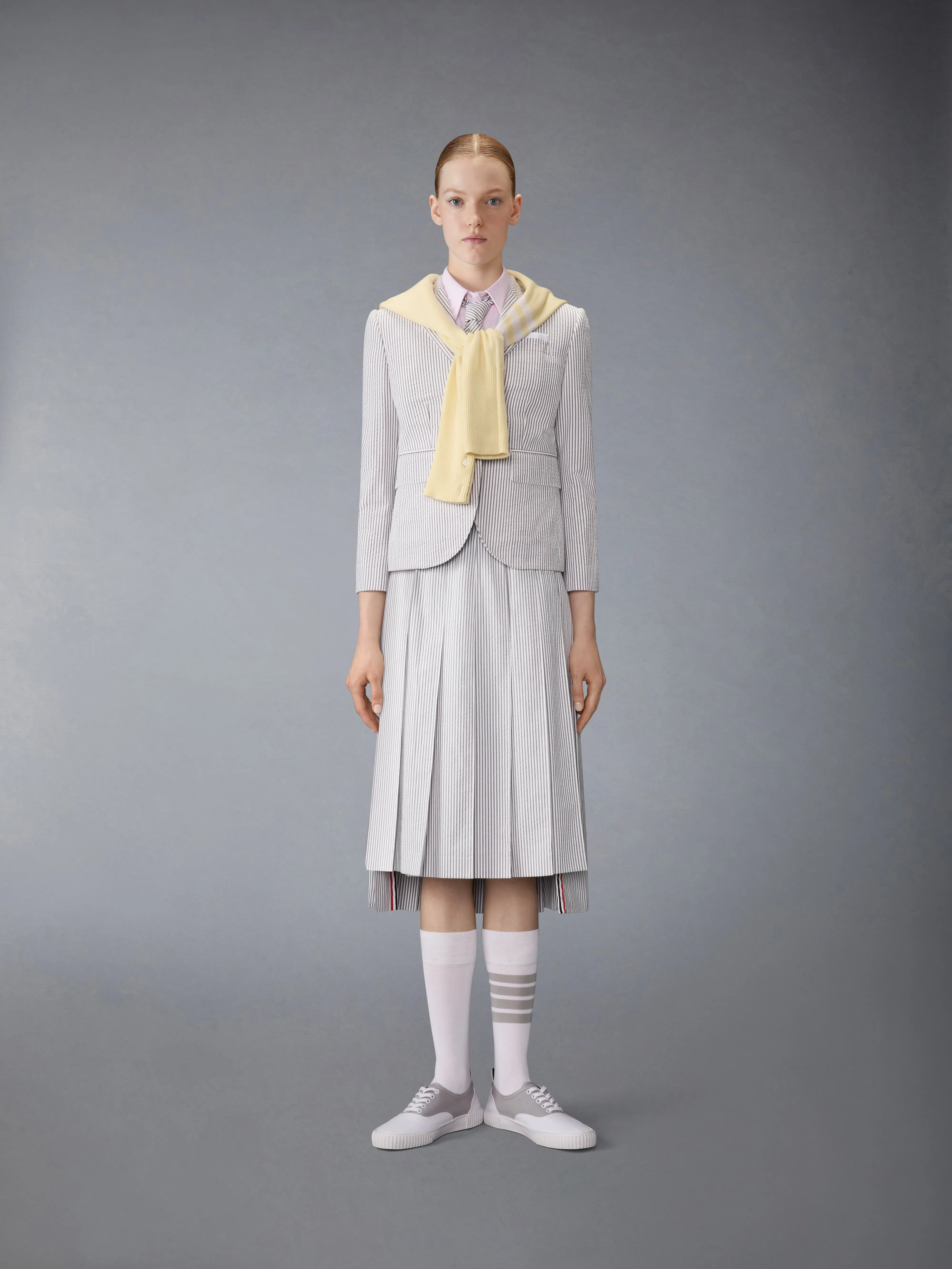 OXFORD CROPPED SHORT SLEEVE SHIRT sold by Thom Browne product image thumbnail 4