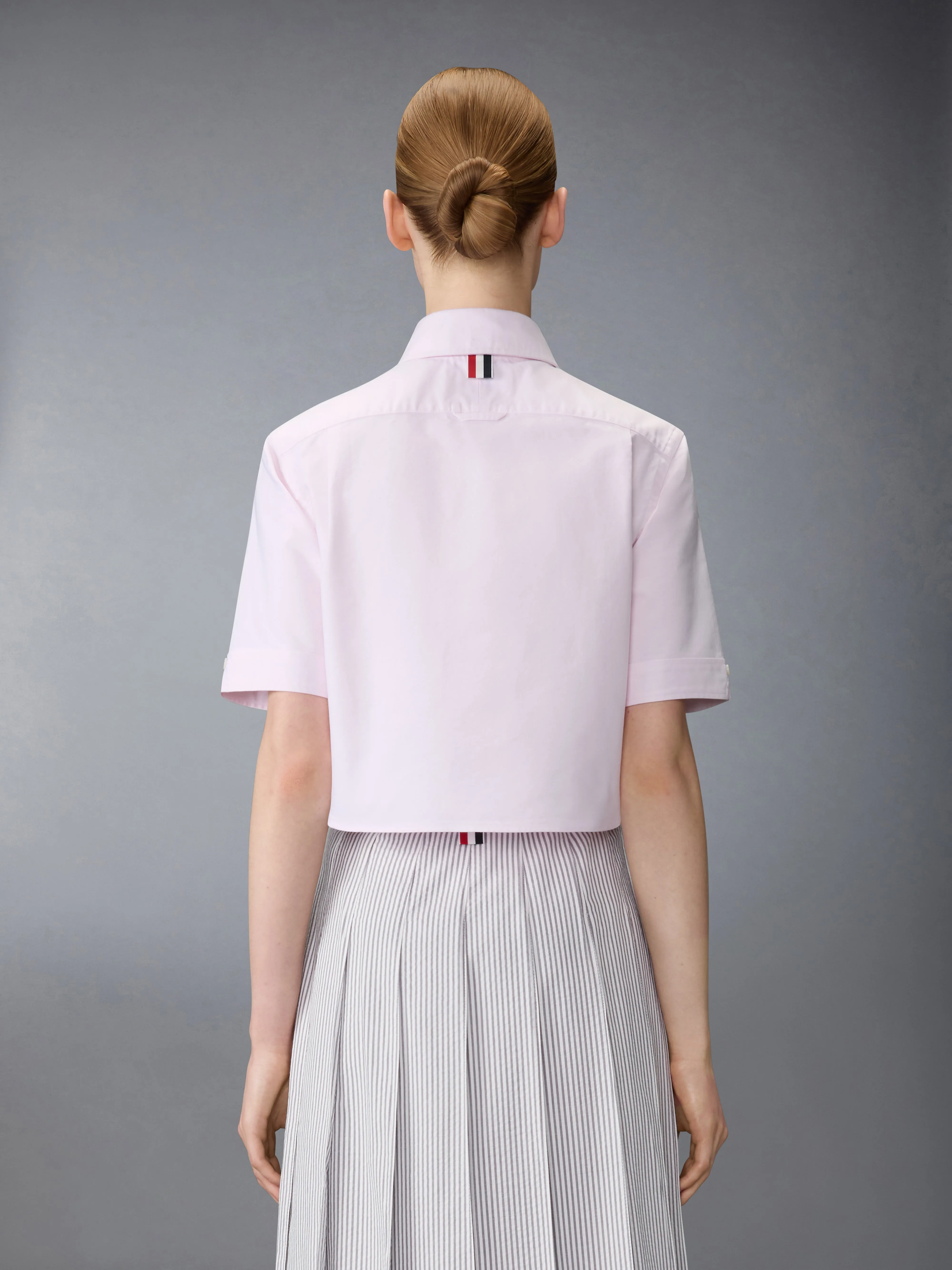 OXFORD CROPPED SHORT SLEEVE SHIRT sold by Thom Browne product image thumbnail 2