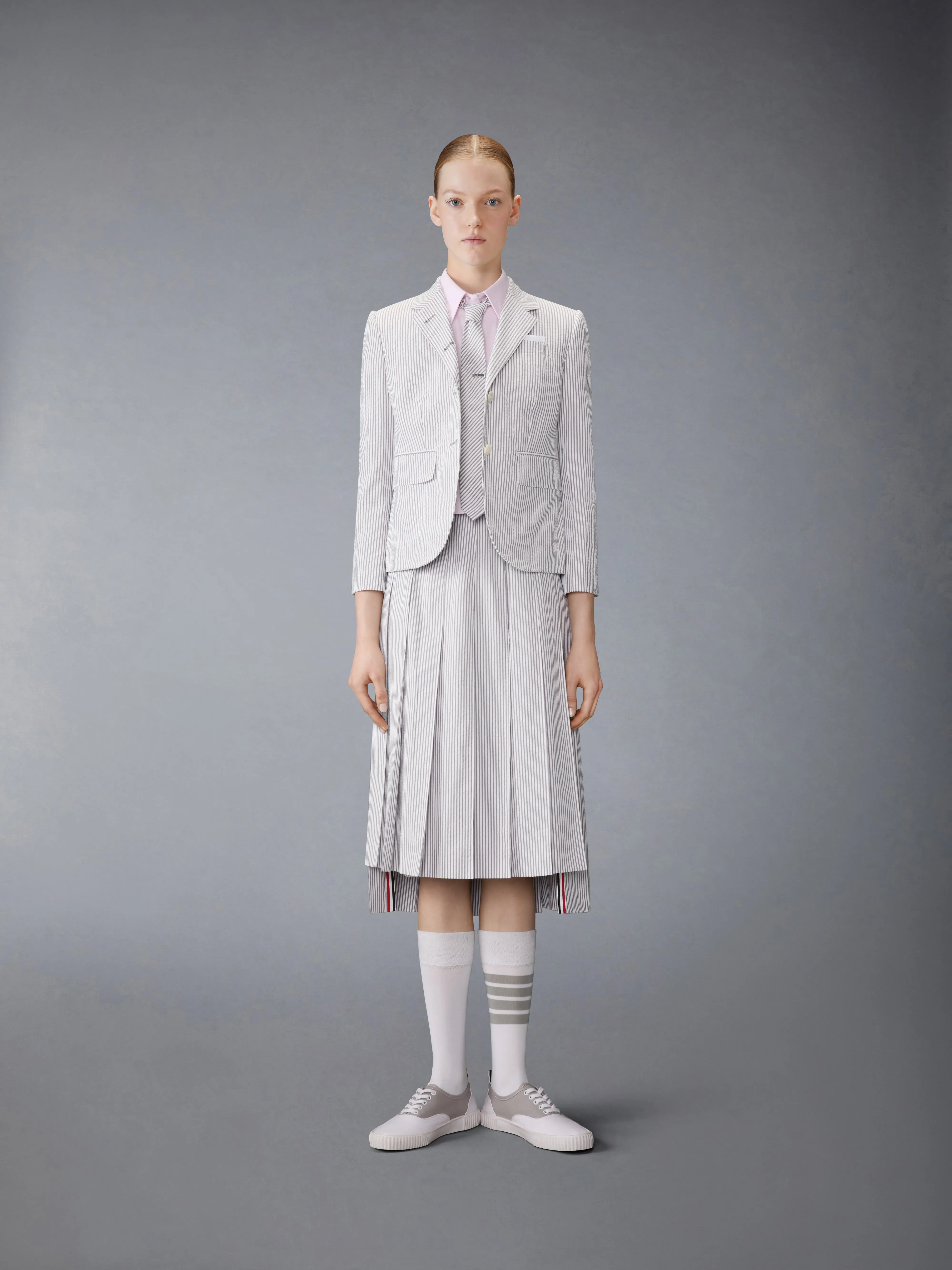 OXFORD CROPPED SHORT SLEEVE SHIRT sold by Thom Browne product image thumbnail 3