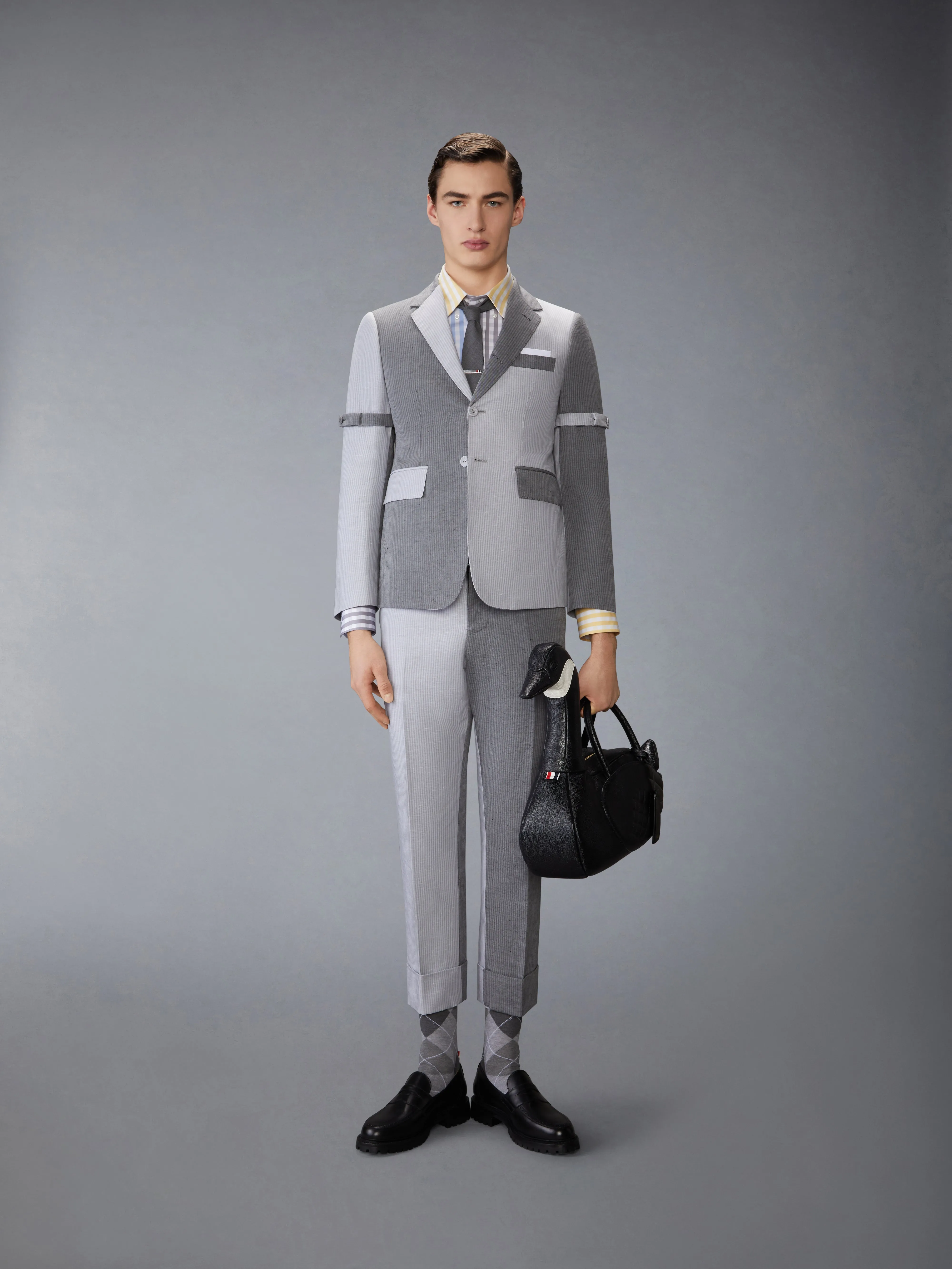 GINGHAM CHECK POPLIN FUNMIX SHIRT sold by Thom Browne product image thumbnail 4
