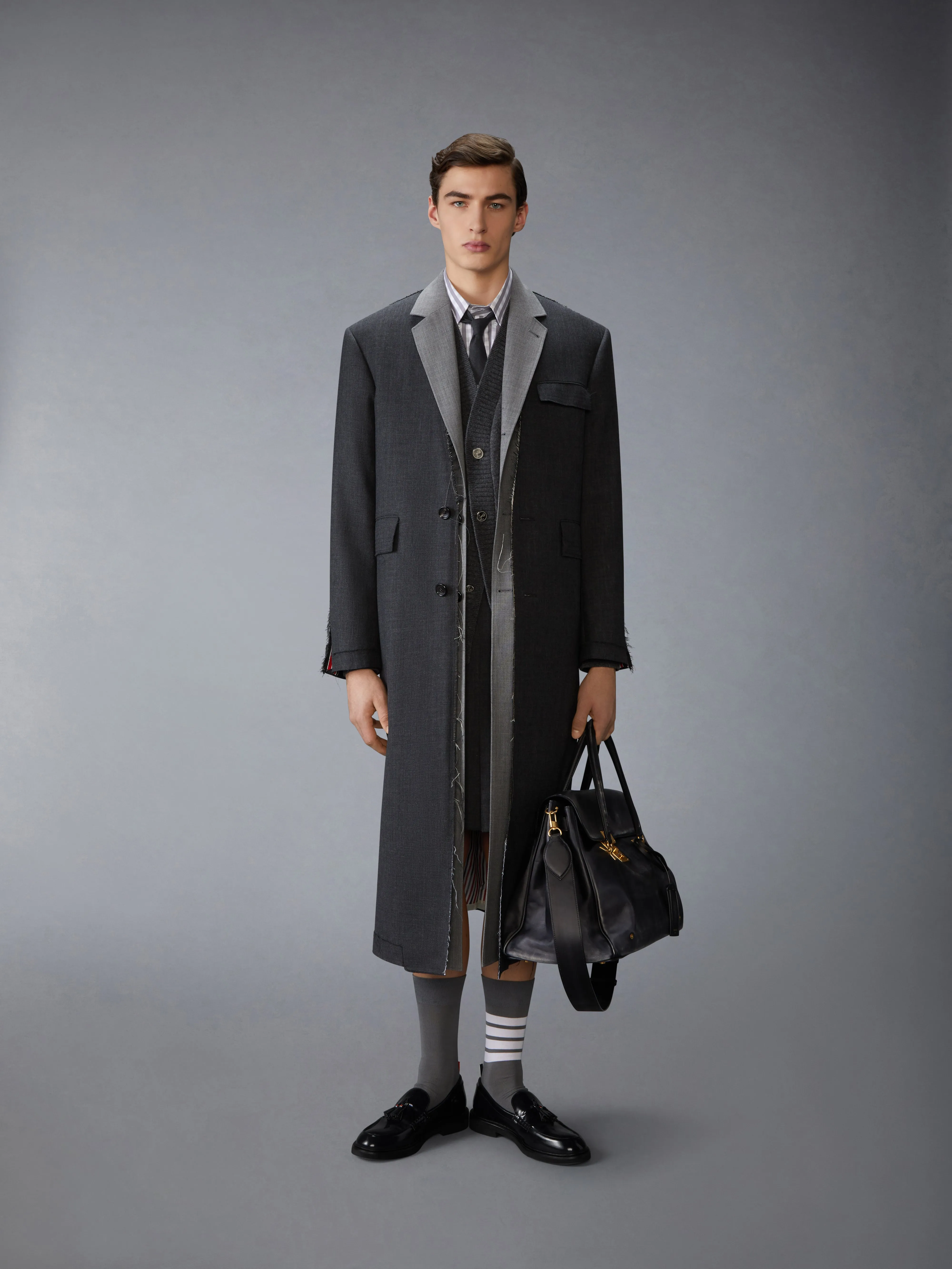 GINGHAM CHECK POPLIN ARMBAND SHIRT sold by Thom Browne product image thumbnail 4