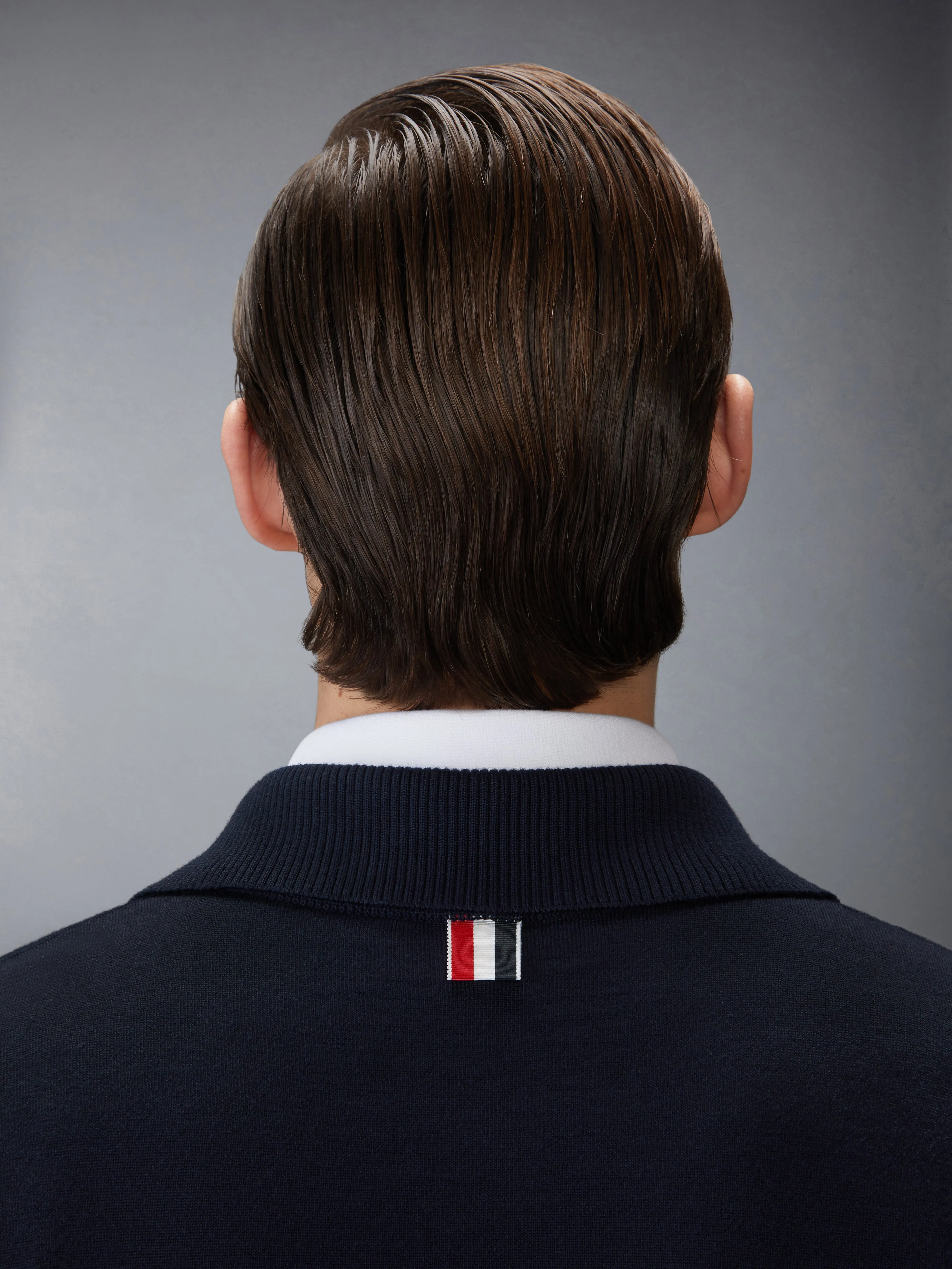 MERINO WOOL DOUBLE FACE 4-BAR ZIP UP CARDIGAN sold by Thom Browne product image thumbnail 4