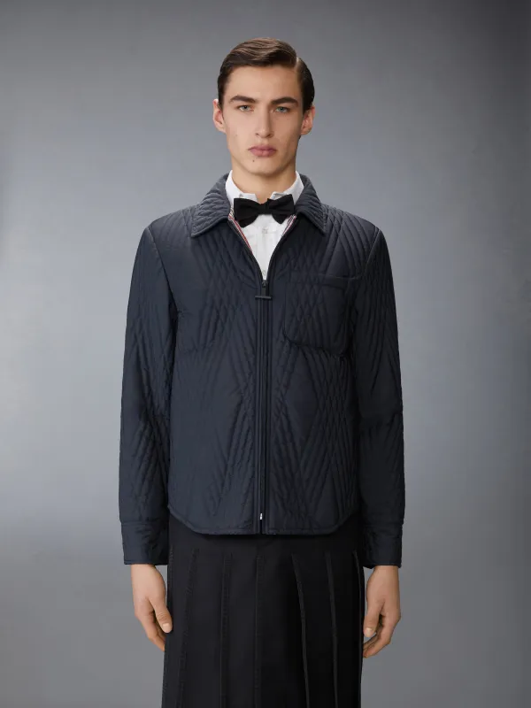 POLY TWILL ECO FILLED QUILTED OVERSIZE SHIRT sold by Thom Browne