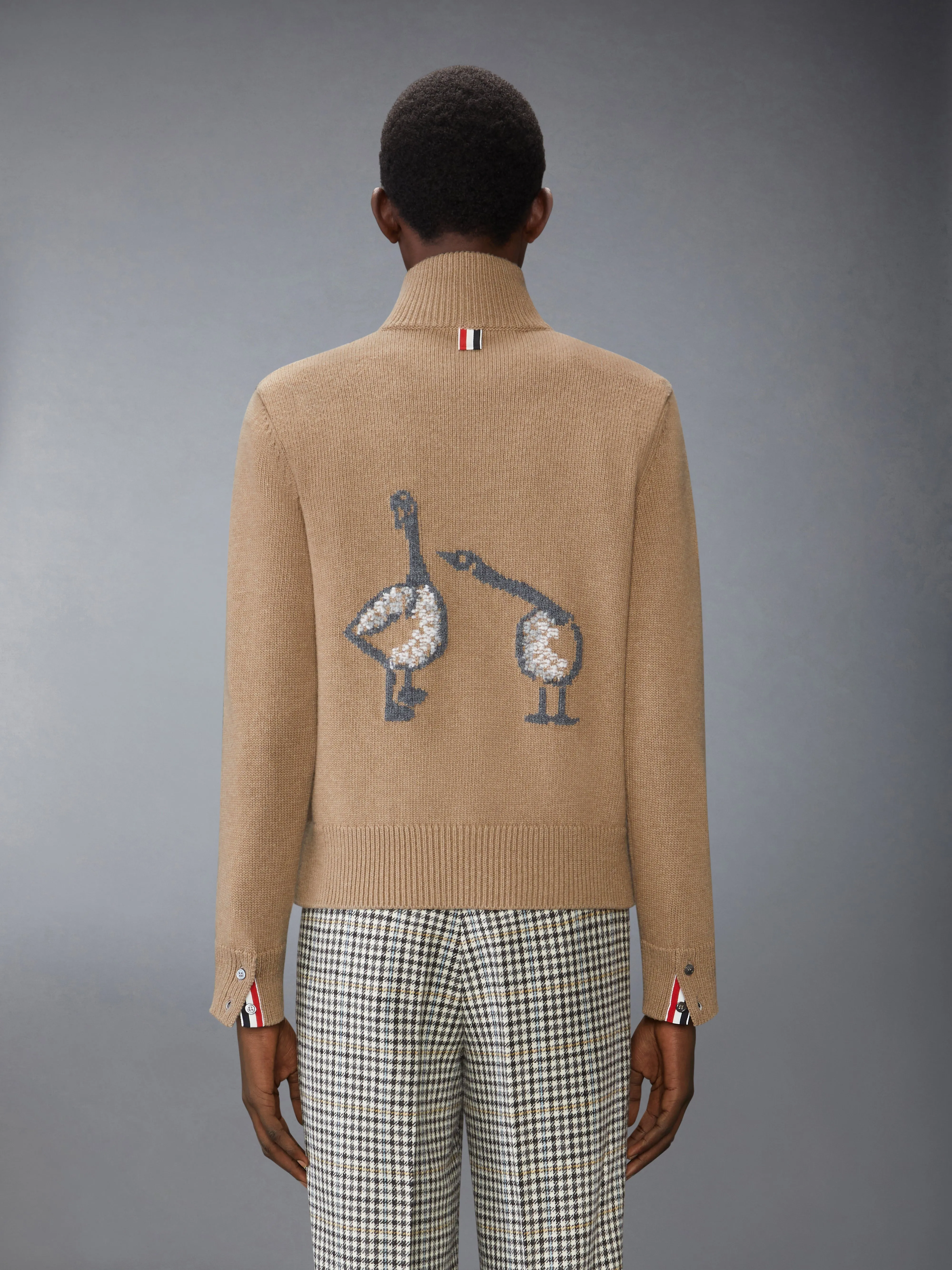 GEESE INTARSIA MERNIO WOOL MOCK NECK PULLOVER sold by Thom Browne product image thumbnail 2