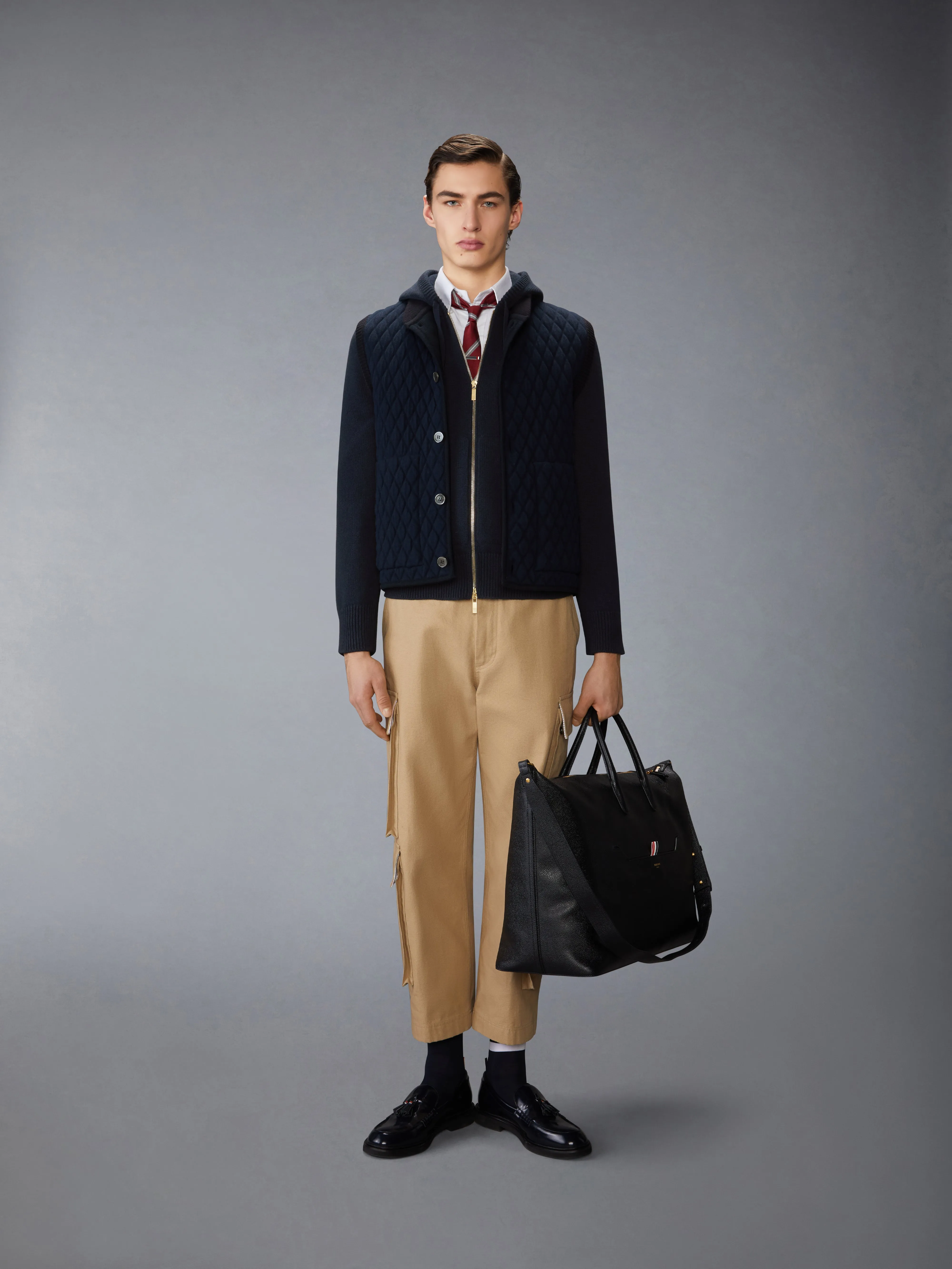 GEESE INTARSIA MERINO WOOL HOODIE sold by Thom Browne product image thumbnail 3