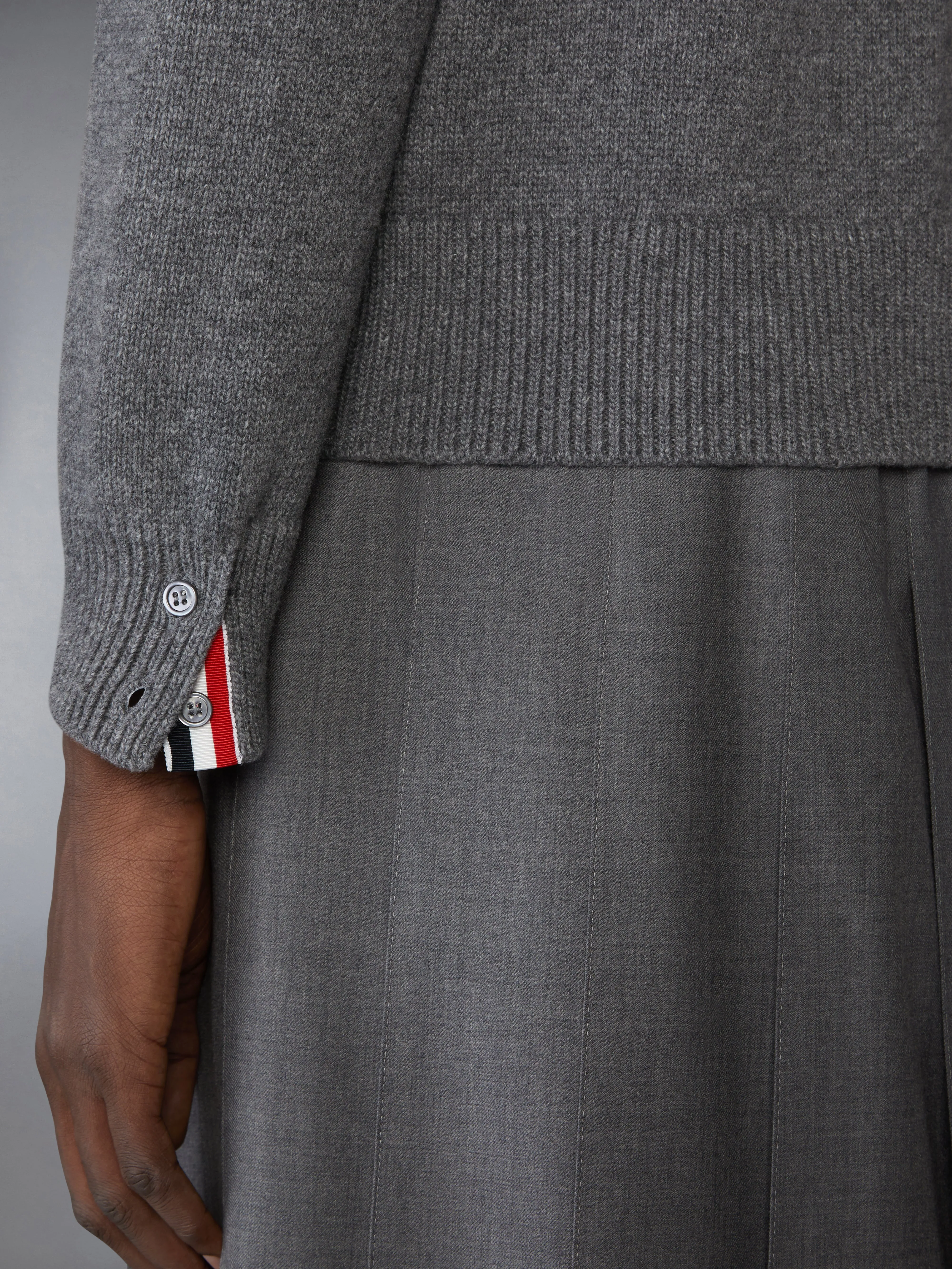 GEESE INTARSIA MERINO WOOL HOODIE sold by Thom Browne product image thumbnail 4