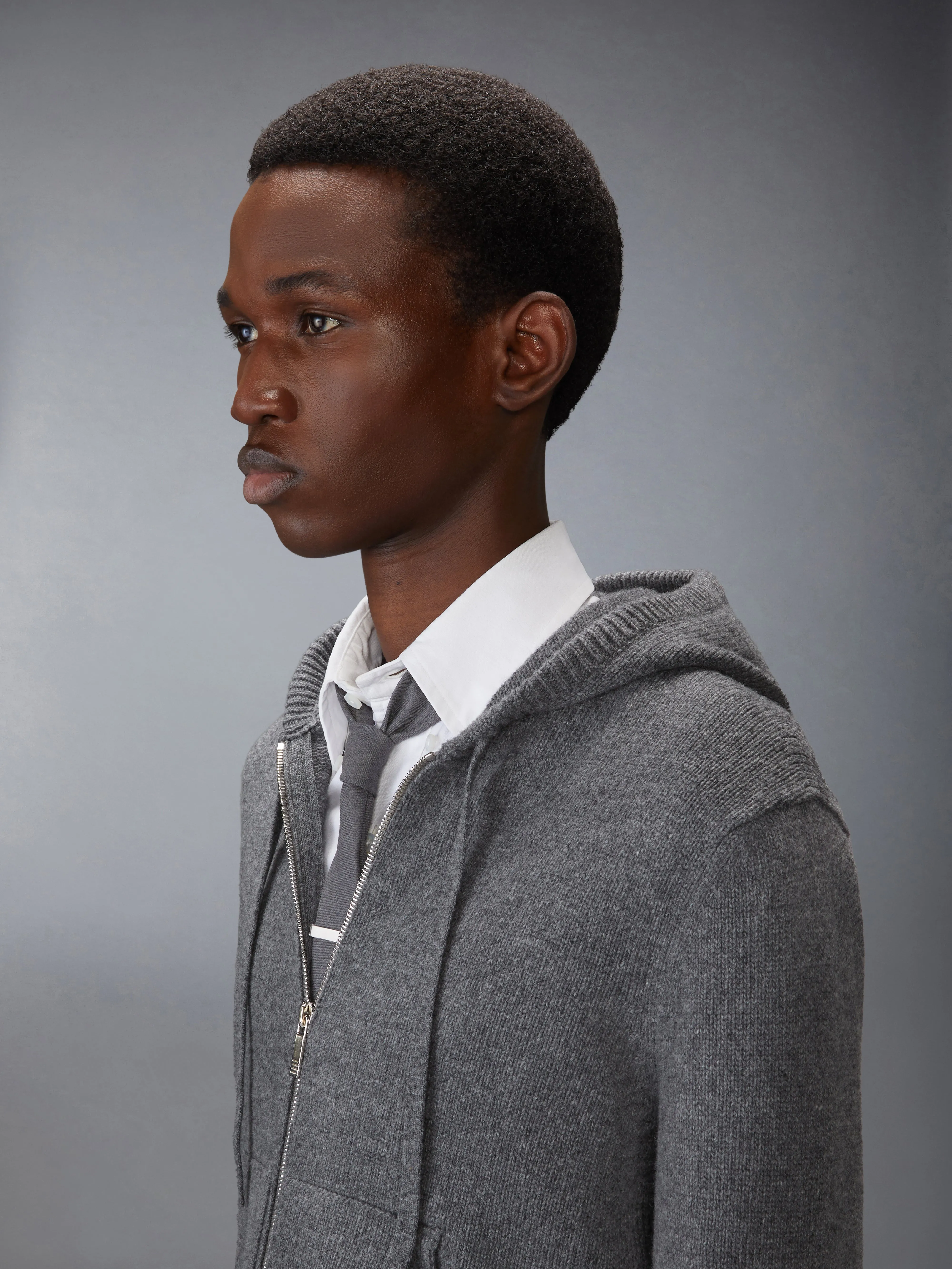 GEESE INTARSIA MERINO WOOL HOODIE sold by Thom Browne product image thumbnail 5