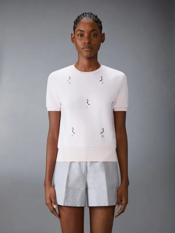 COTTON MILANO GEESE TEE sold by Thom Browne