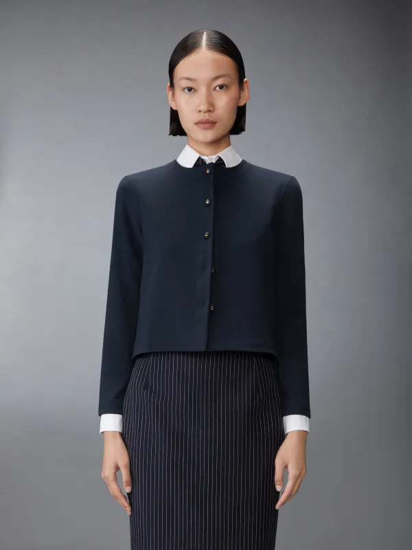 COMPACT MILANO CREW NECK CARDIGAN sold by Thom Browne