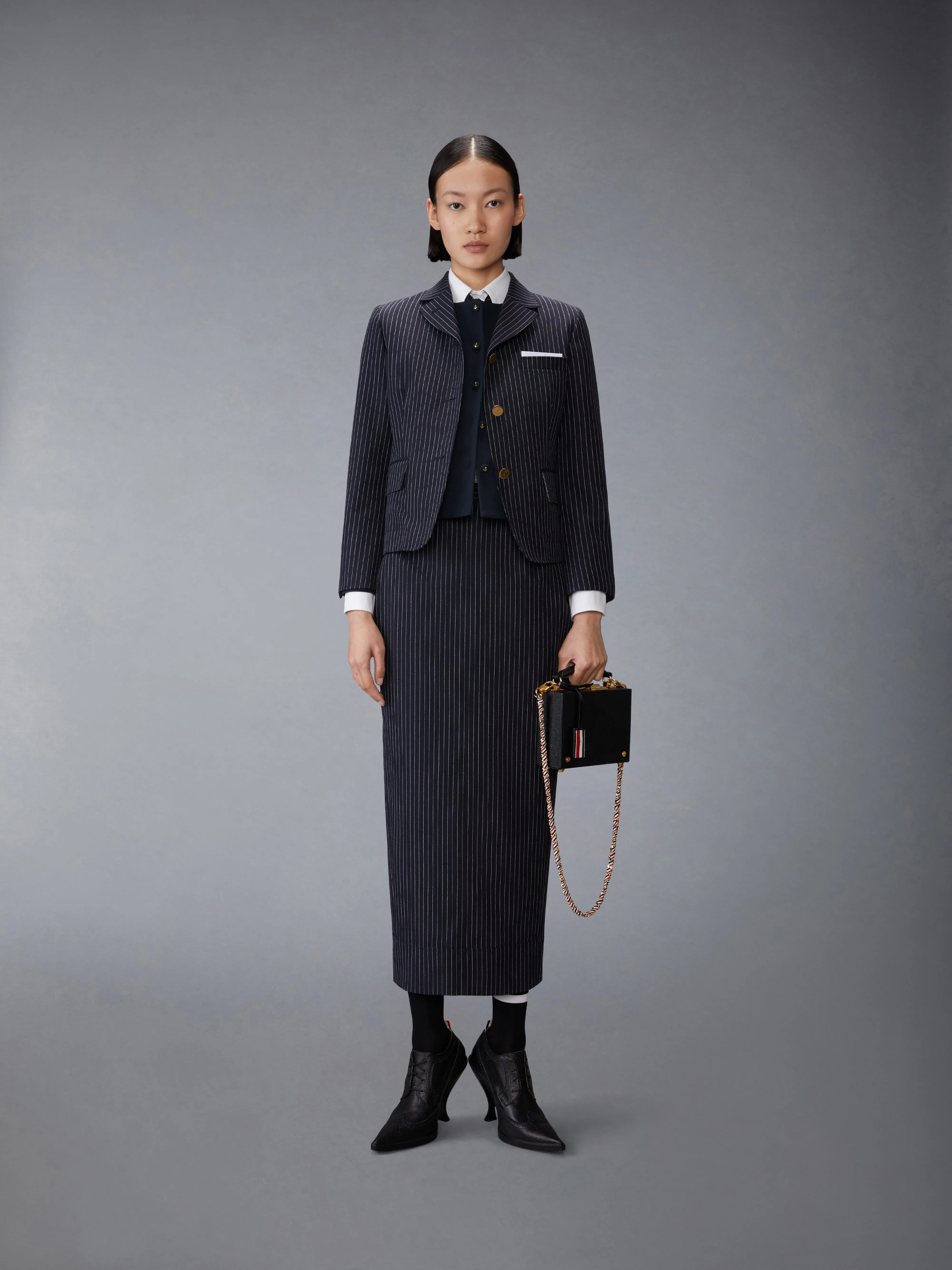 COMPACT MILANO CREW NECK CARDIGAN sold by Thom Browne product image thumbnail 3