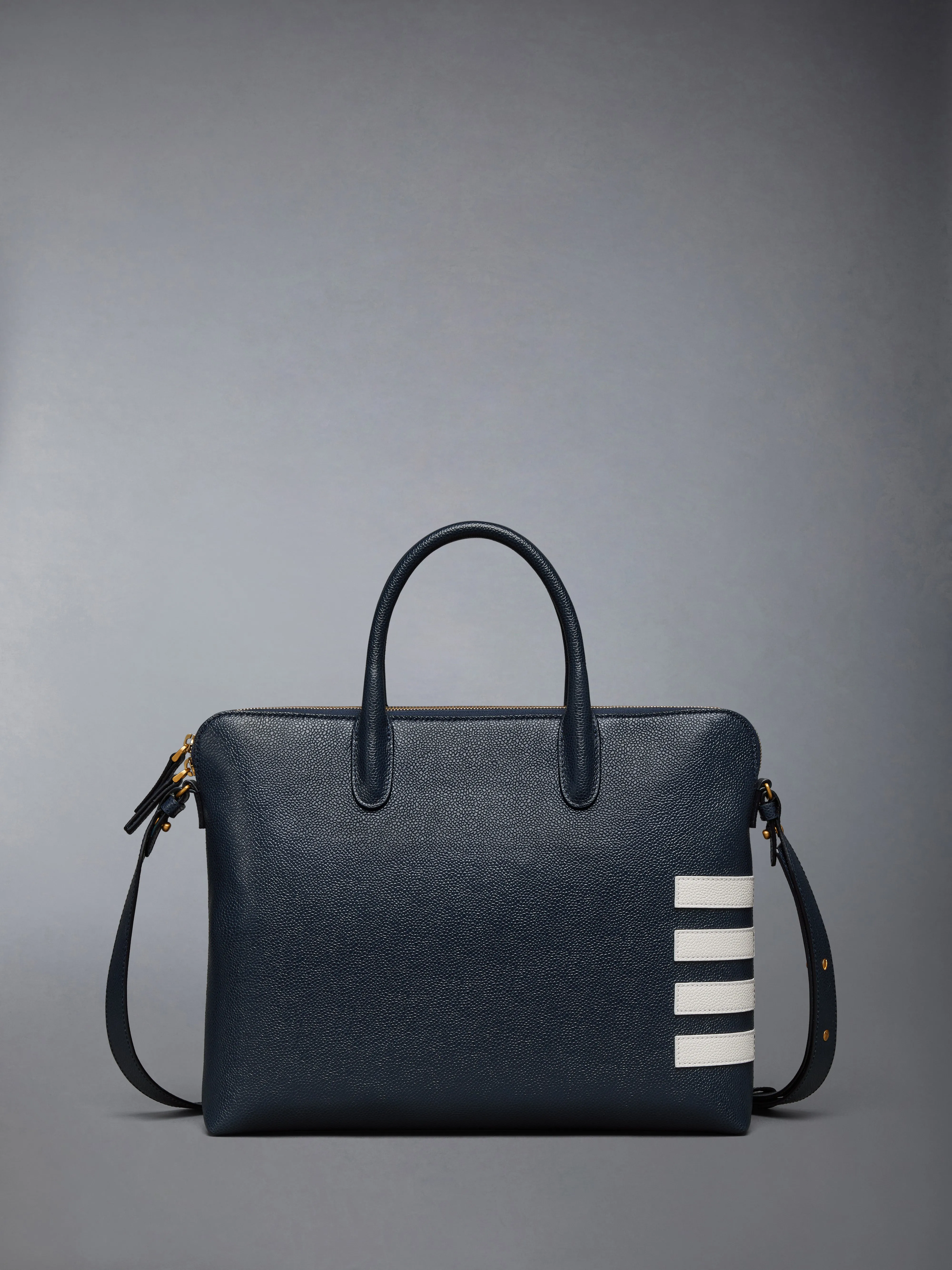 PEBBLE GRAIN 4-BAR SLIM BRIEFCASE sold by Thom Browne product image thumbnail 3