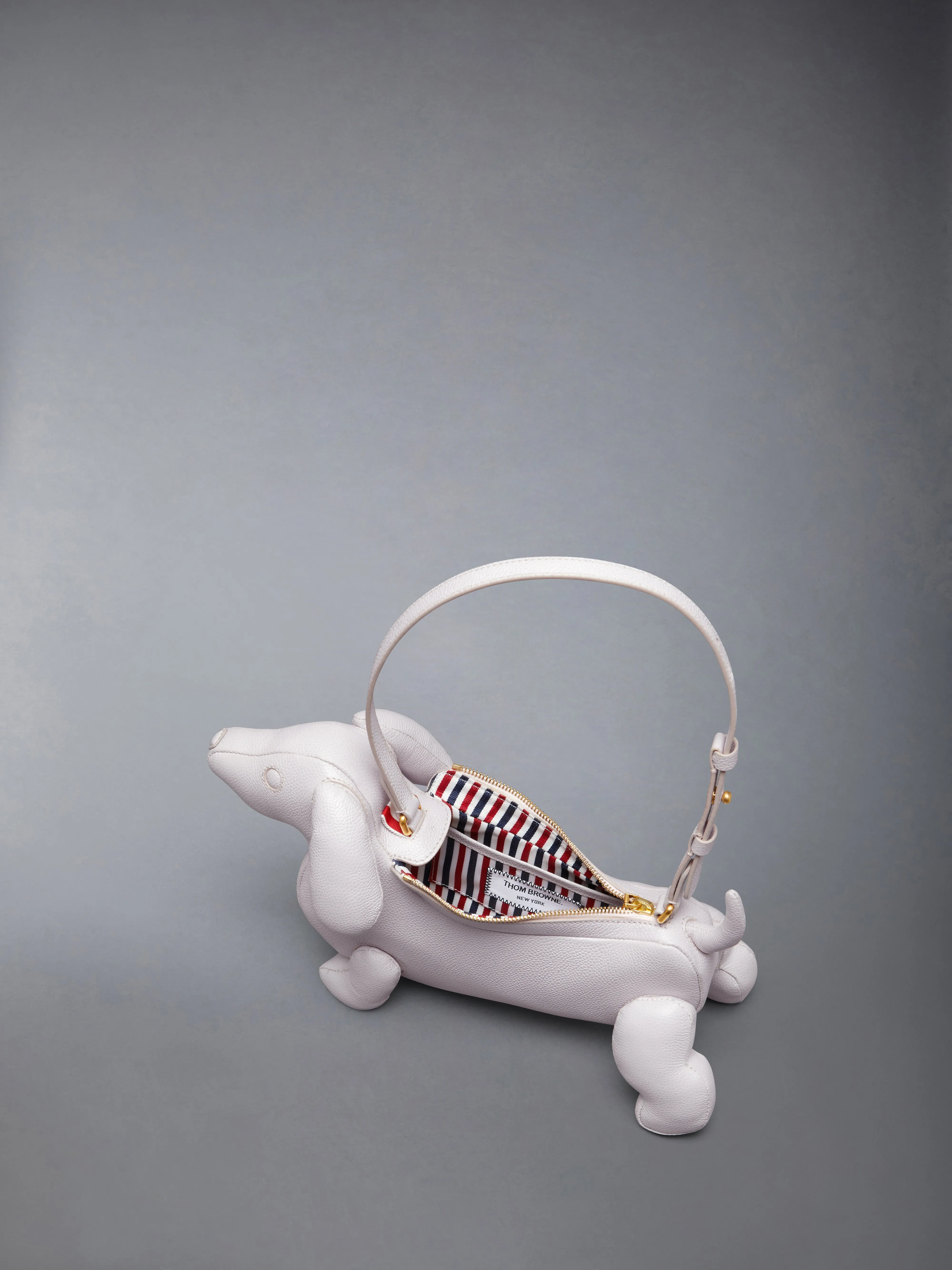 PEBBLE GRAIN HECTOR BAGUETTE BAG sold by Thom Browne product image thumbnail 5