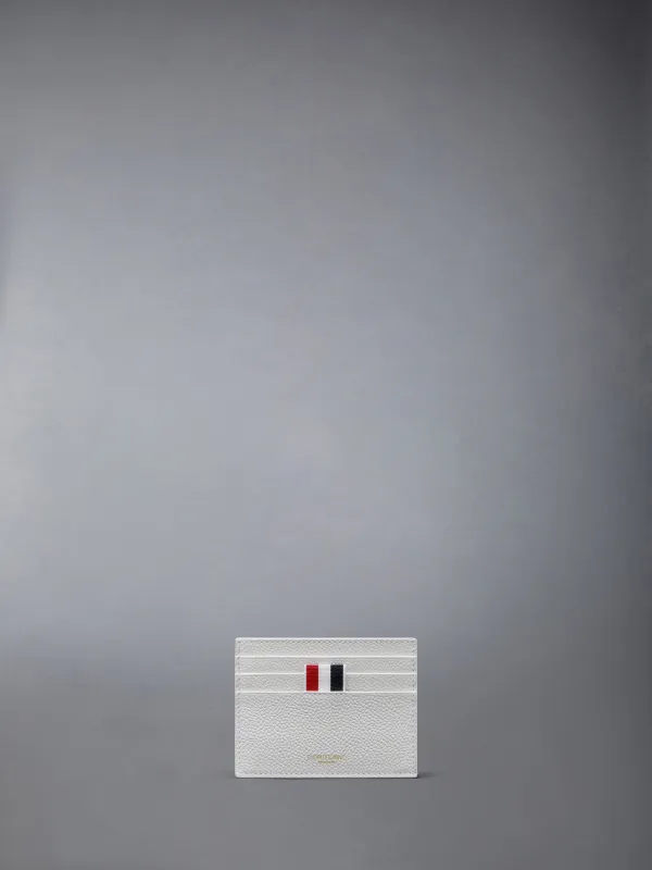 PEBBLE GRAIN NOTE COMPARTMENT CARD HOLDER sold by Thom Browne