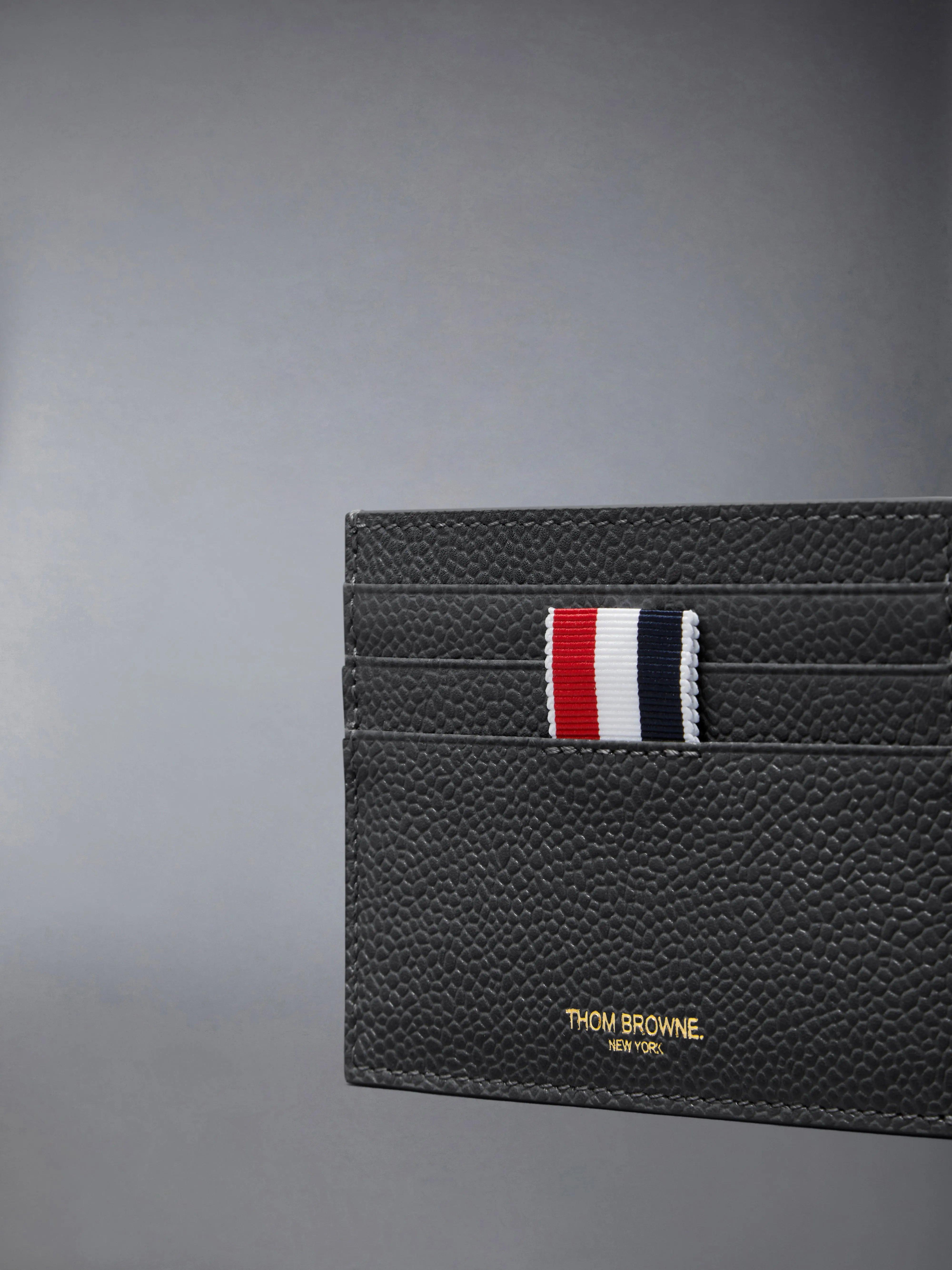 PEBBLE GRAIN NOTE COMPARTMENT CARD HOLDER sold by Thom Browne product image thumbnail 4