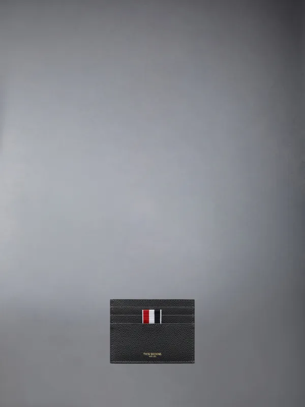 PEBBLE GRAIN NOTE COMPARTMENT CARD HOLDER sold by Thom Browne