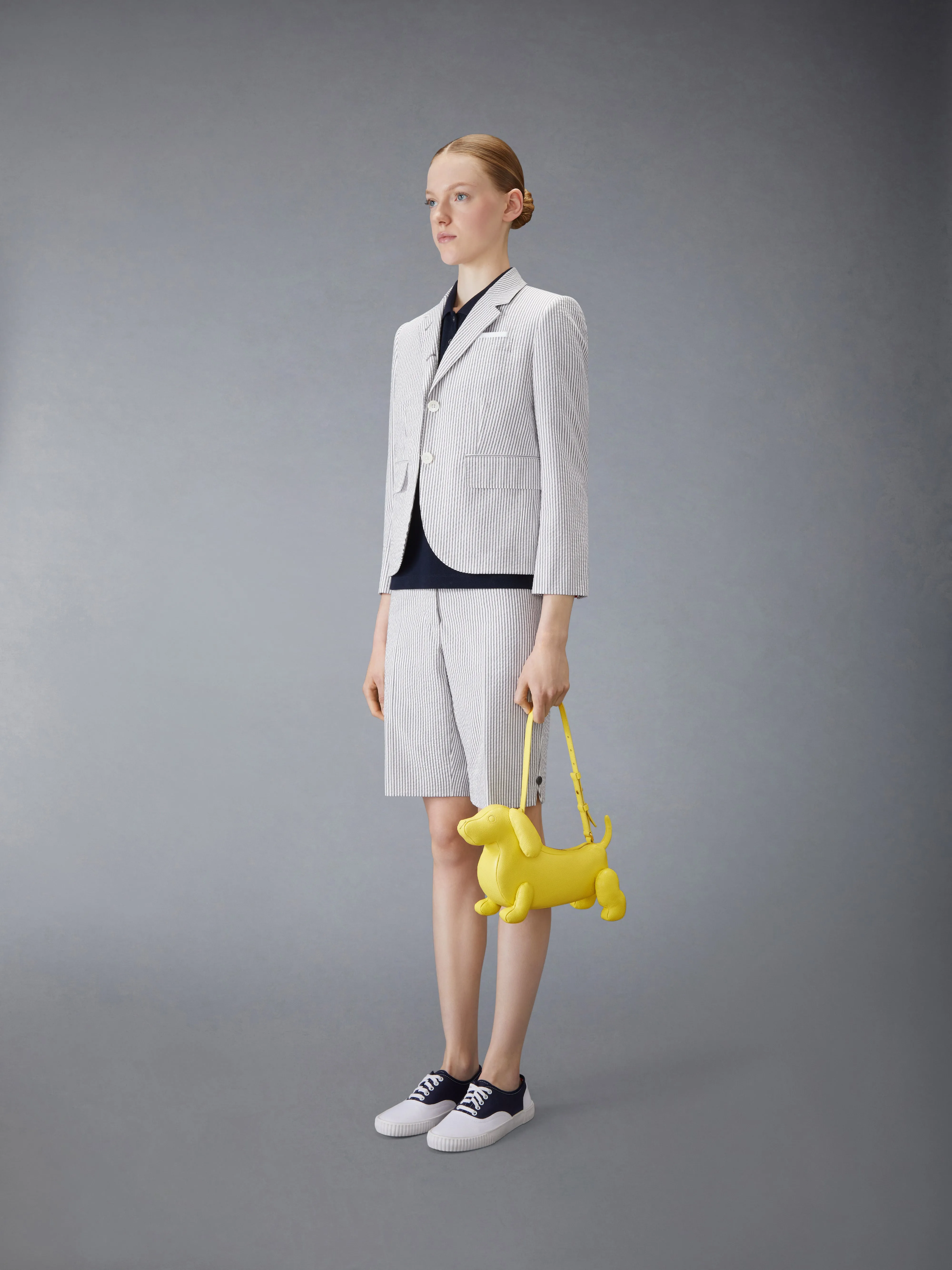 PEBBLE GRAIN HECTOR BAGUETTE BAG sold by Thom Browne product image thumbnail 4