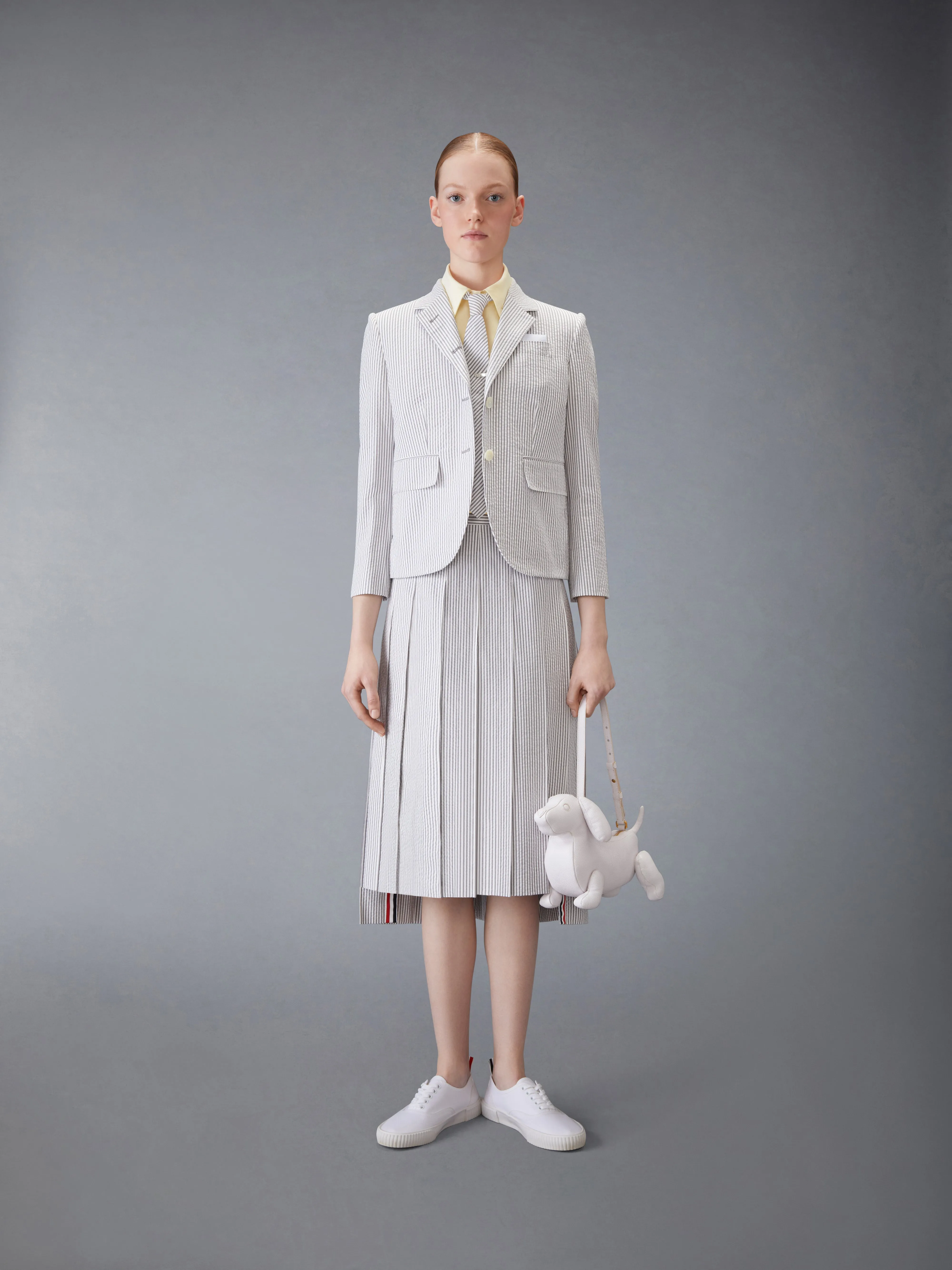 OXFORD CROPPED SHORT SLEEVE SHIRT sold by Thom Browne product image thumbnail 3