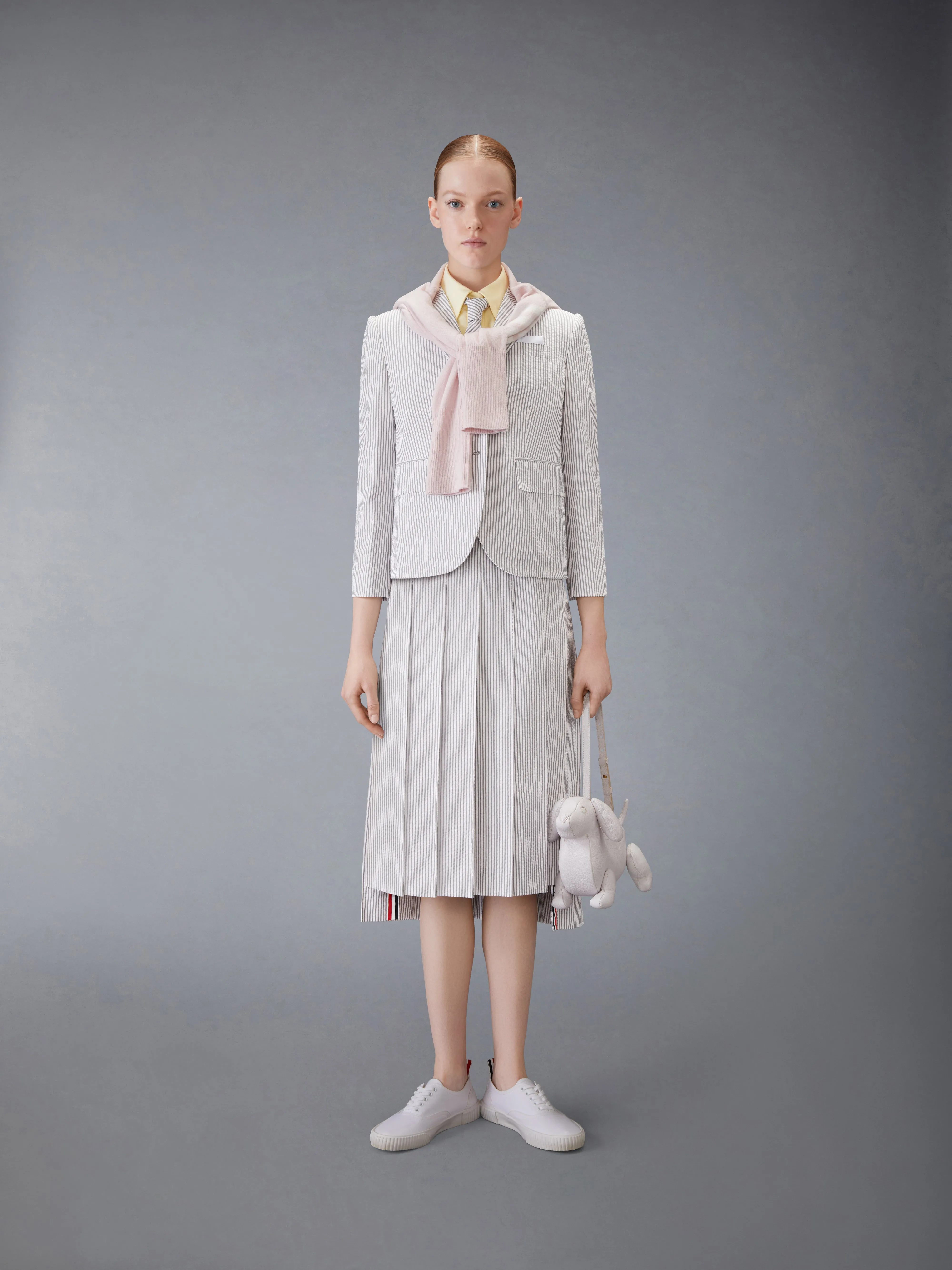 OXFORD CROPPED SHORT SLEEVE SHIRT sold by Thom Browne product image thumbnail 4