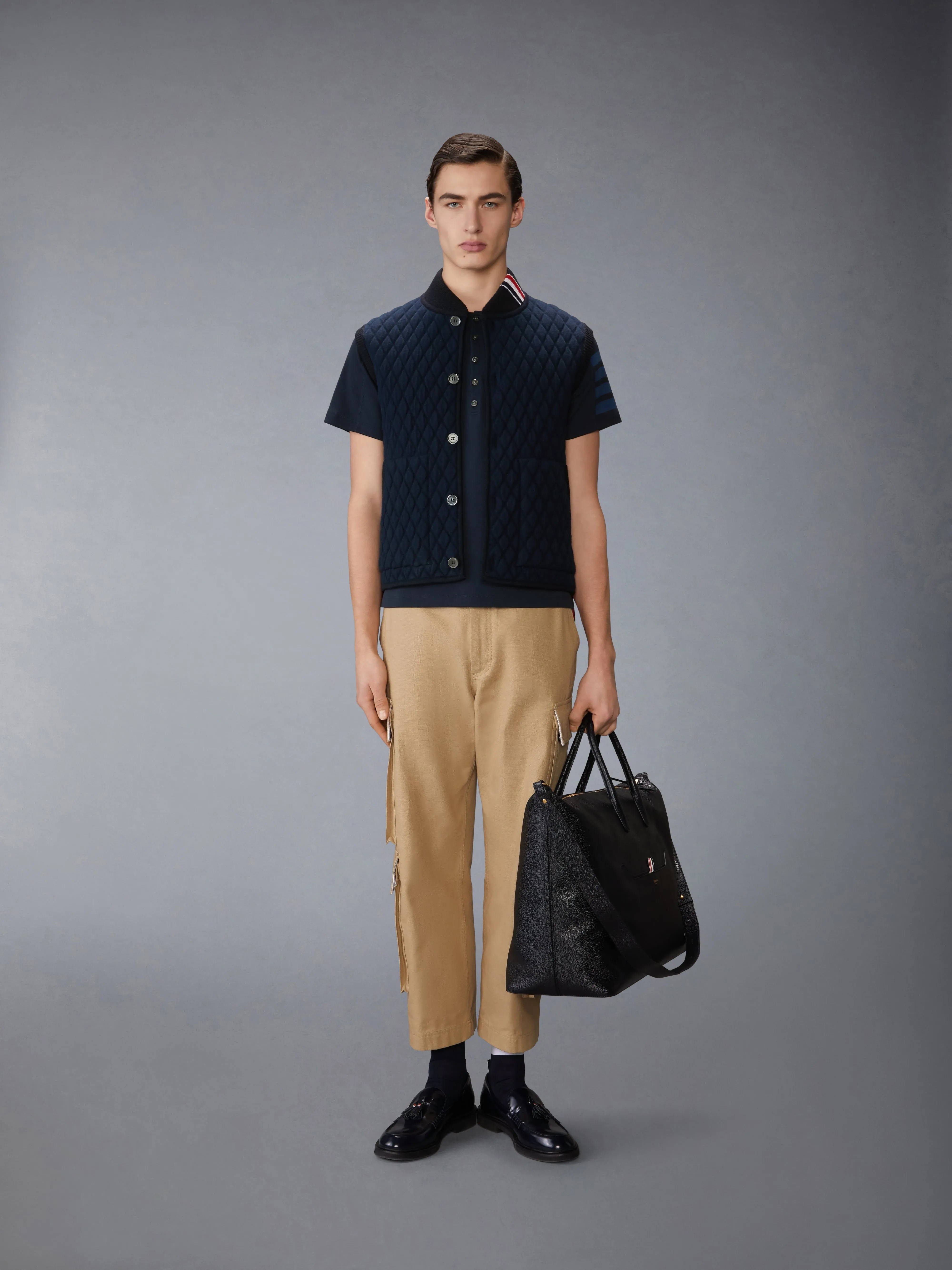 MILANO COTTON 4-BAR POLO sold by Thom Browne product image thumbnail 3