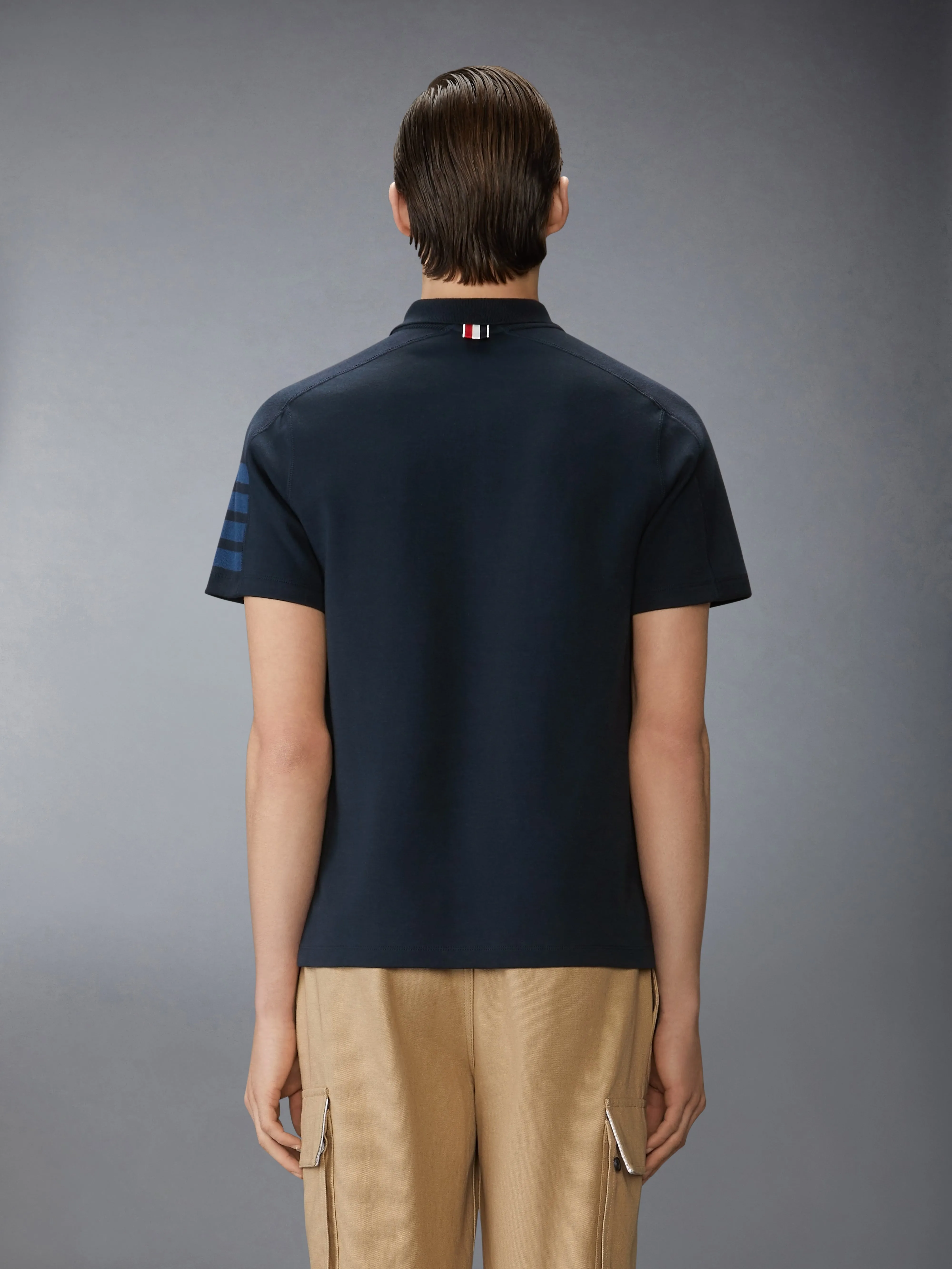 MILANO COTTON 4-BAR POLO sold by Thom Browne product image thumbnail 2