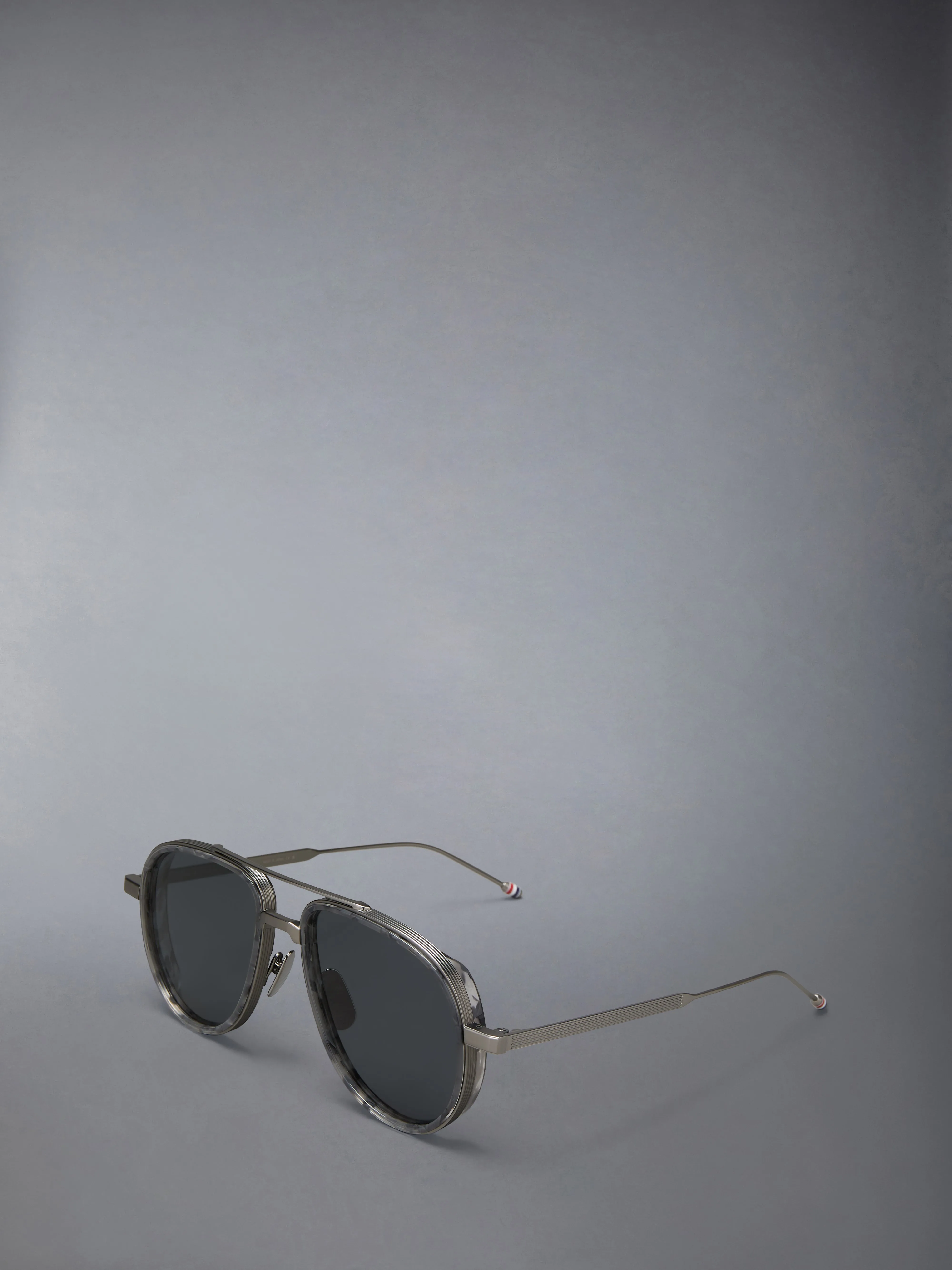 ACETATE AND TITANIUM AVIATOR SUNGLASSES sold by Thom Browne product image thumbnail 2