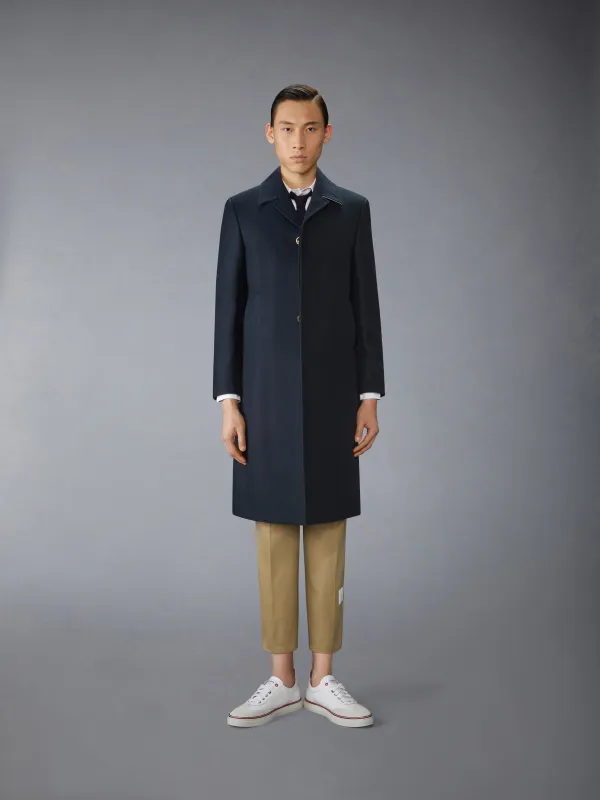 MELTON CLASSIC BAL COLLAR OVERCOAT sold by Thom Browne