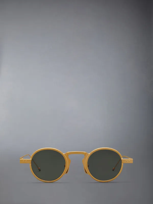 TITANIUM ROUND SUNGLASSES sold by Thom Browne